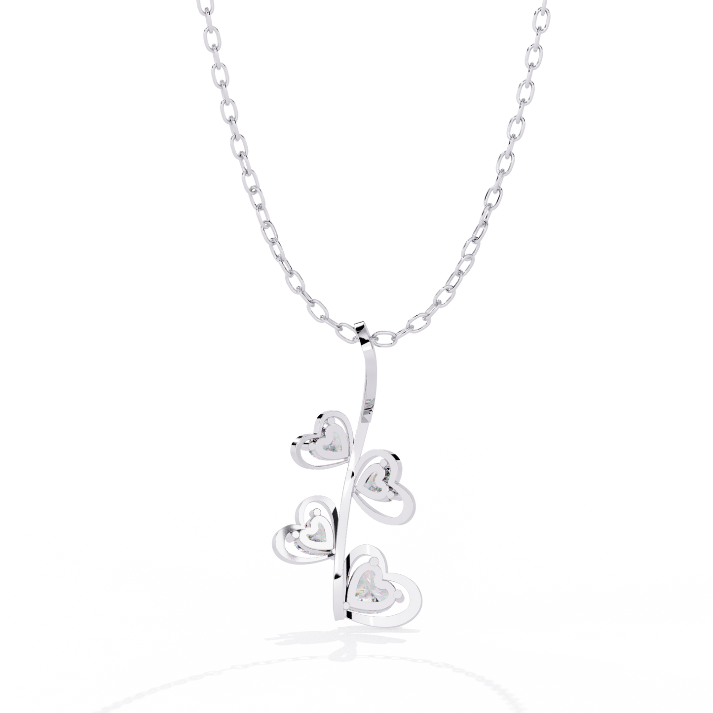 Affordable white gold lab grown diamond pendant for sale in India for women