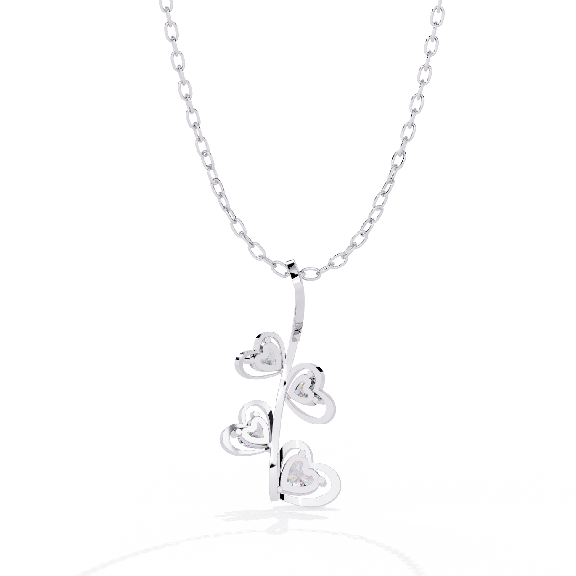 Affordable white gold lab grown diamond pendant for sale in India for women