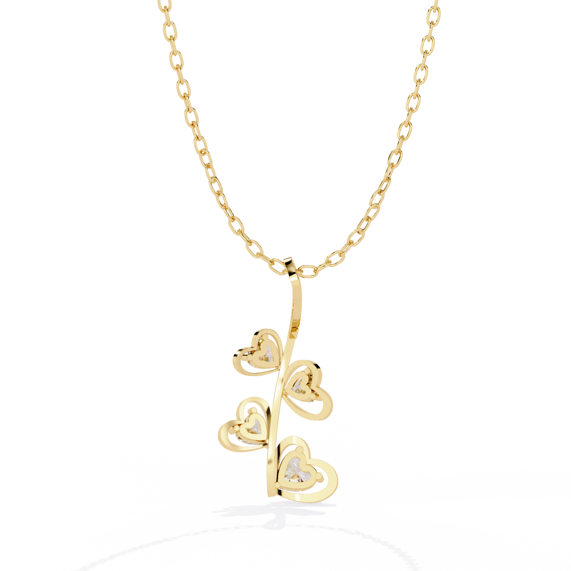 Buy online heart lab grown diamond pendant in India