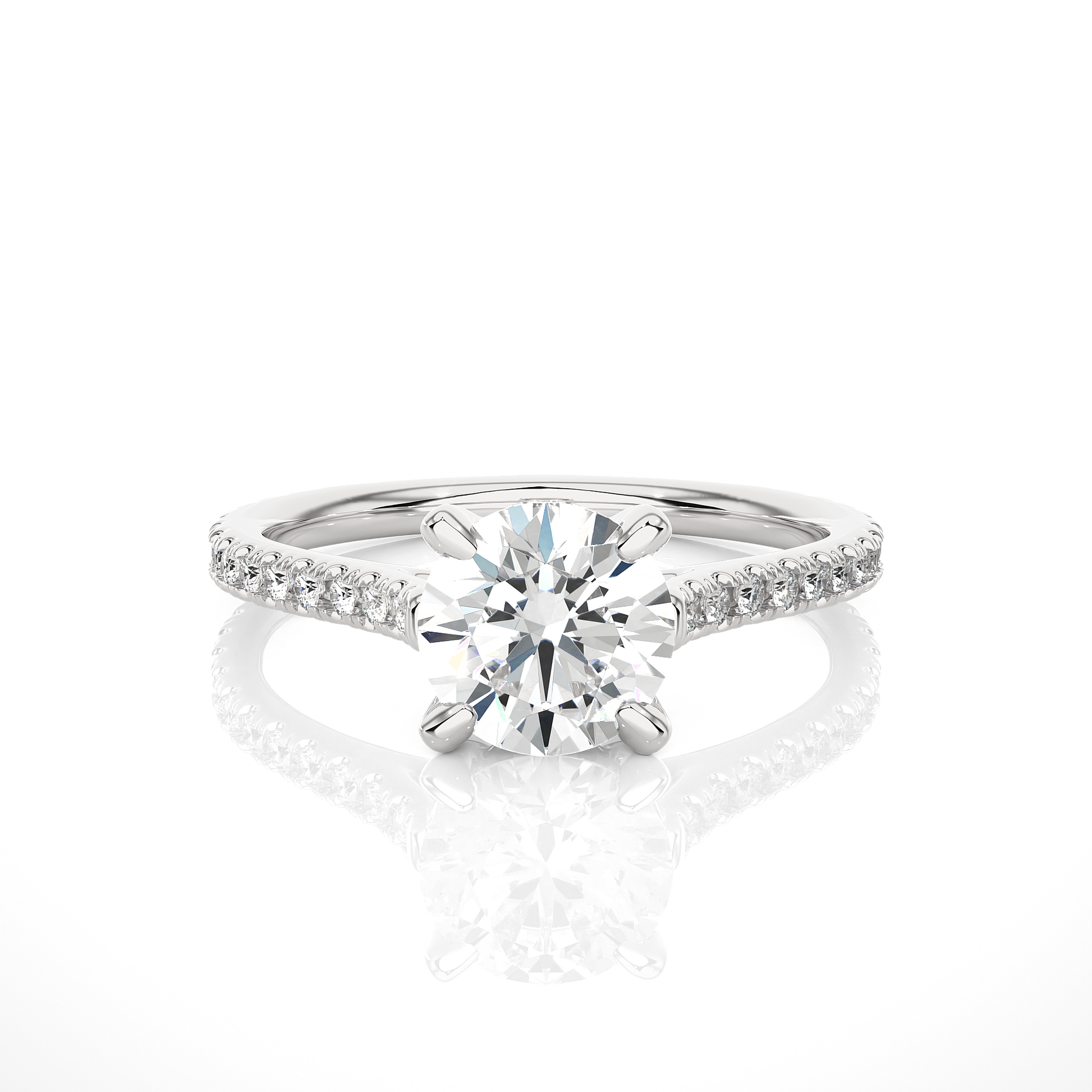 1.2+0.35 Ct Round Diamond Ring