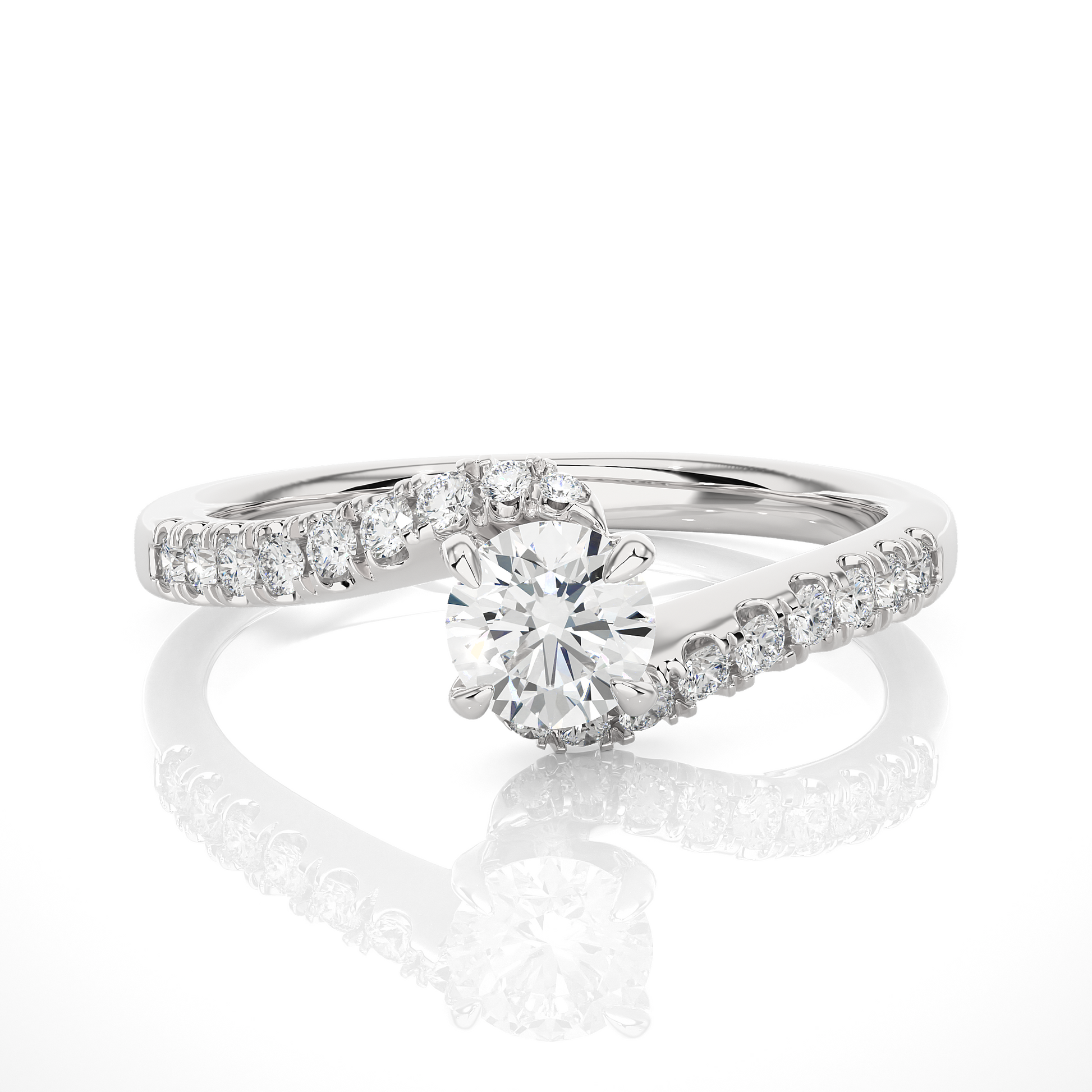 0.5+0.16 Ct Round Diamond Ring