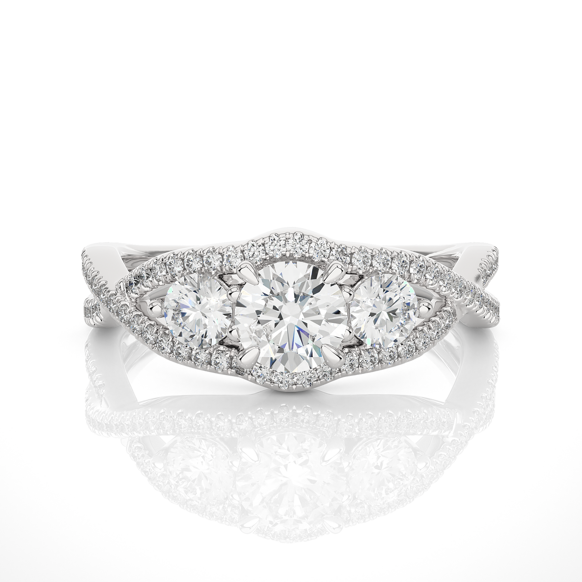 Benevolent Union - Premium Lab Grown Diamond Trilogy Ring