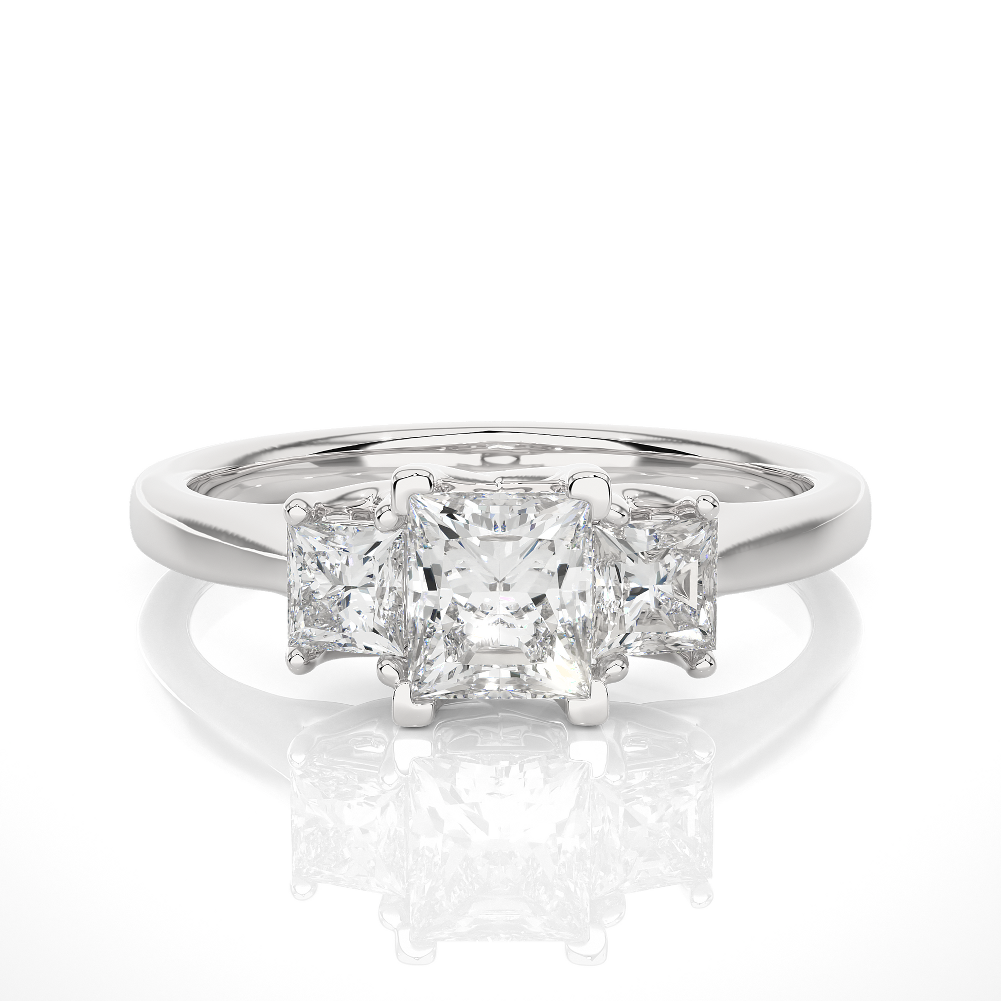 Serene Covenant Ring - Premium Trilogy Ring made with Fine Gold and Lab Grown Diamonds