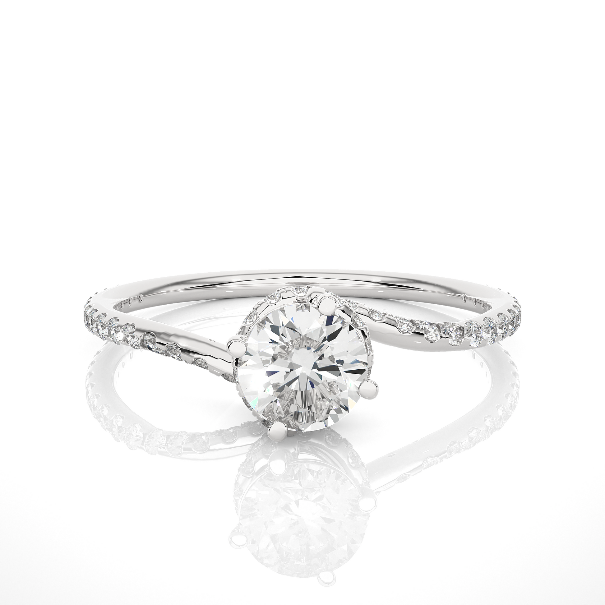Elysian Twist Round Premium Lab Grown Diamond Ring