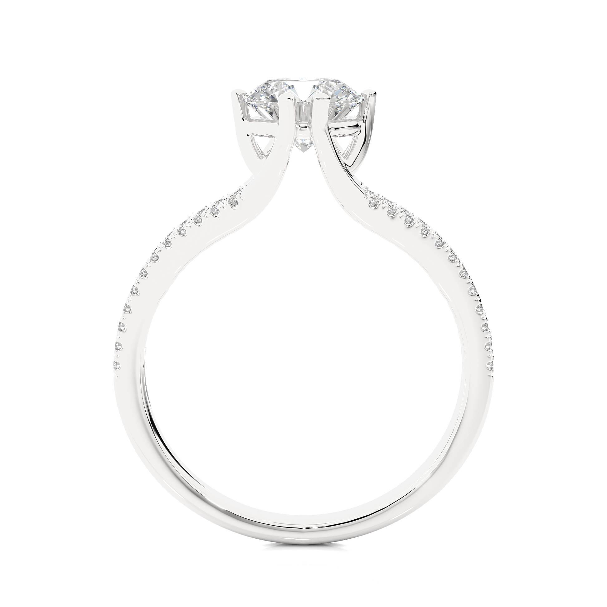 0.8+0.24 Ct Round Diamond Ring