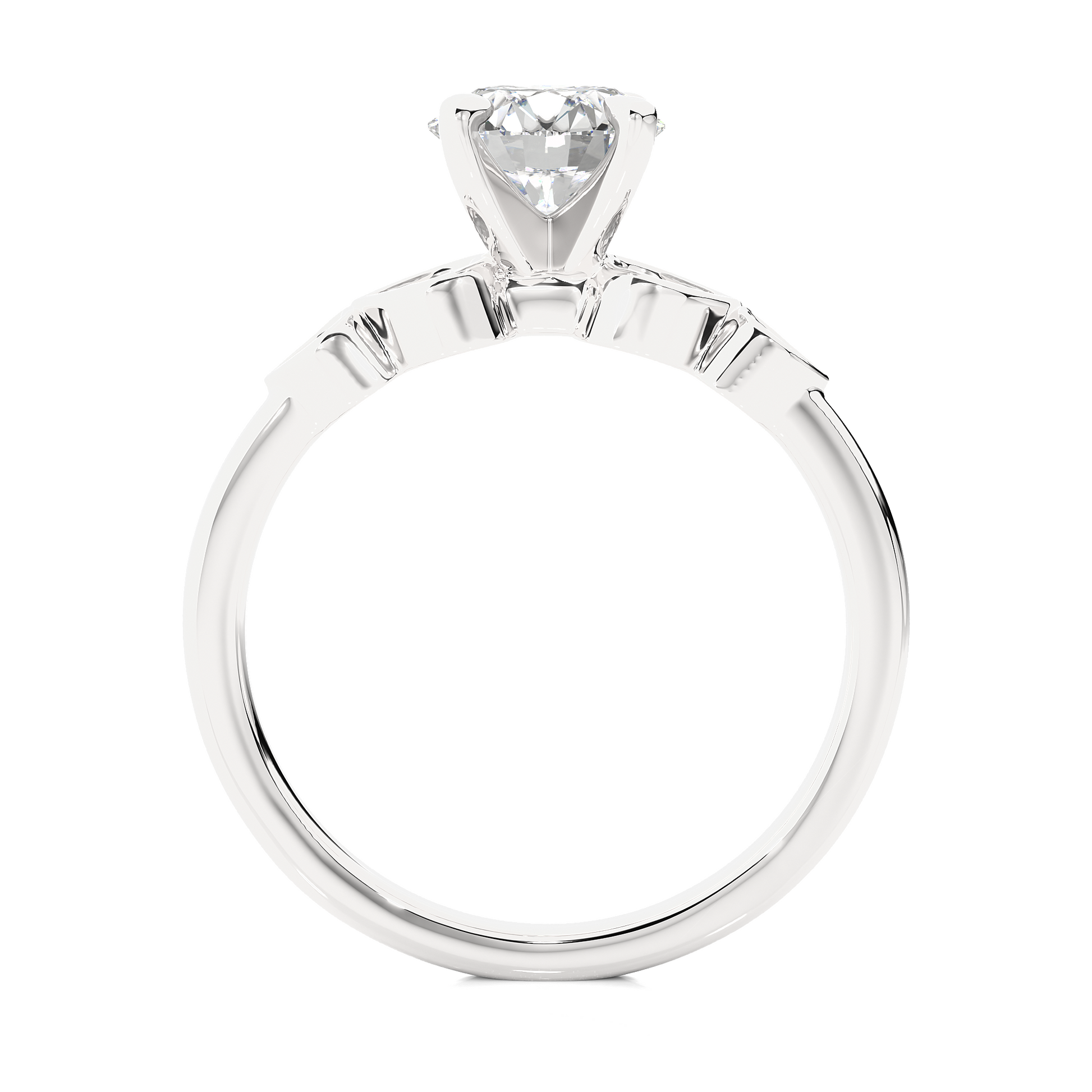 1.1+0.16 Ct Round Diamond Ring