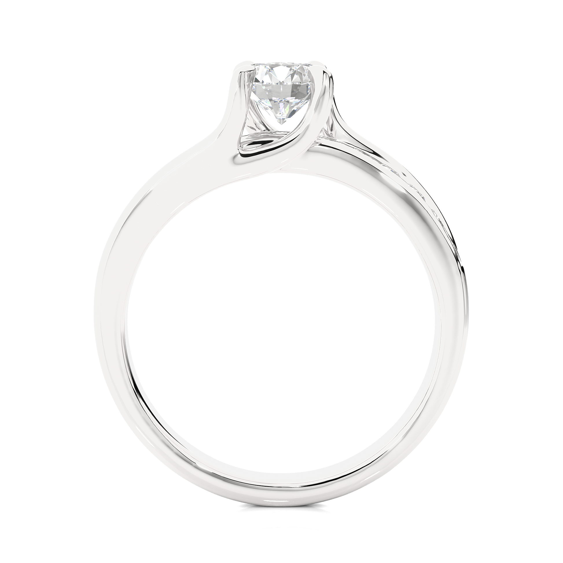 0.7+0.31 Ct Round Diamond Ring