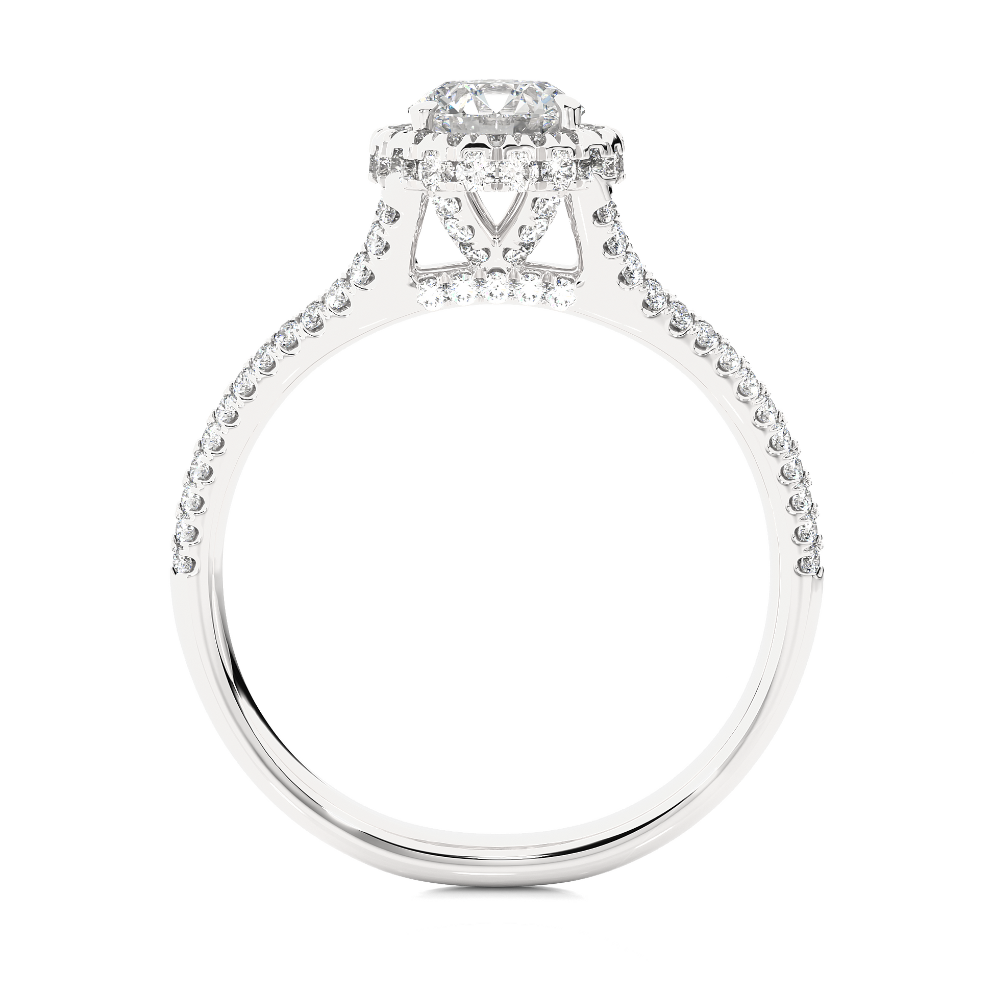 0.6+0.48 Ct Round Diamond Ring