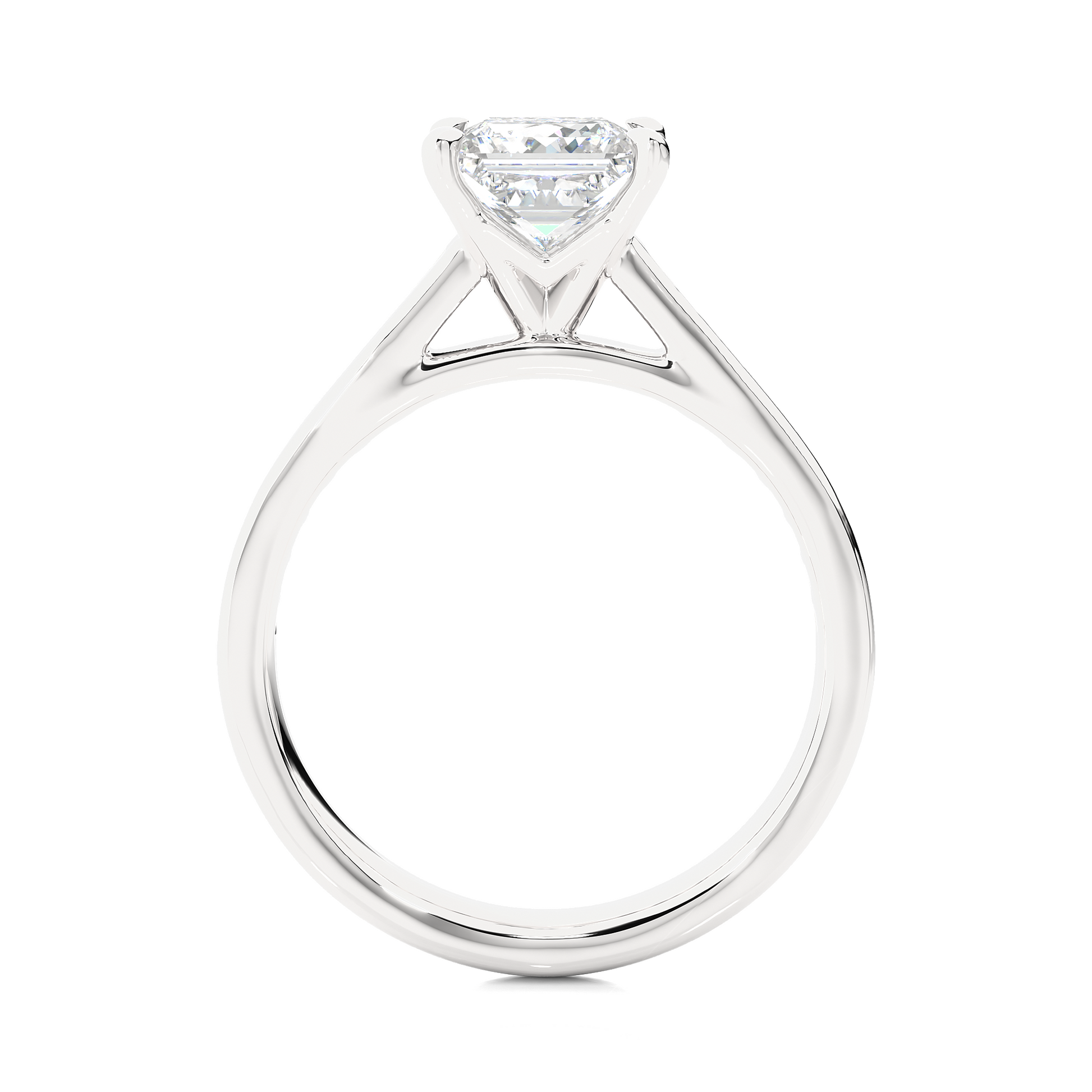 1.5+0.46 Ct Princess Diamond Ring