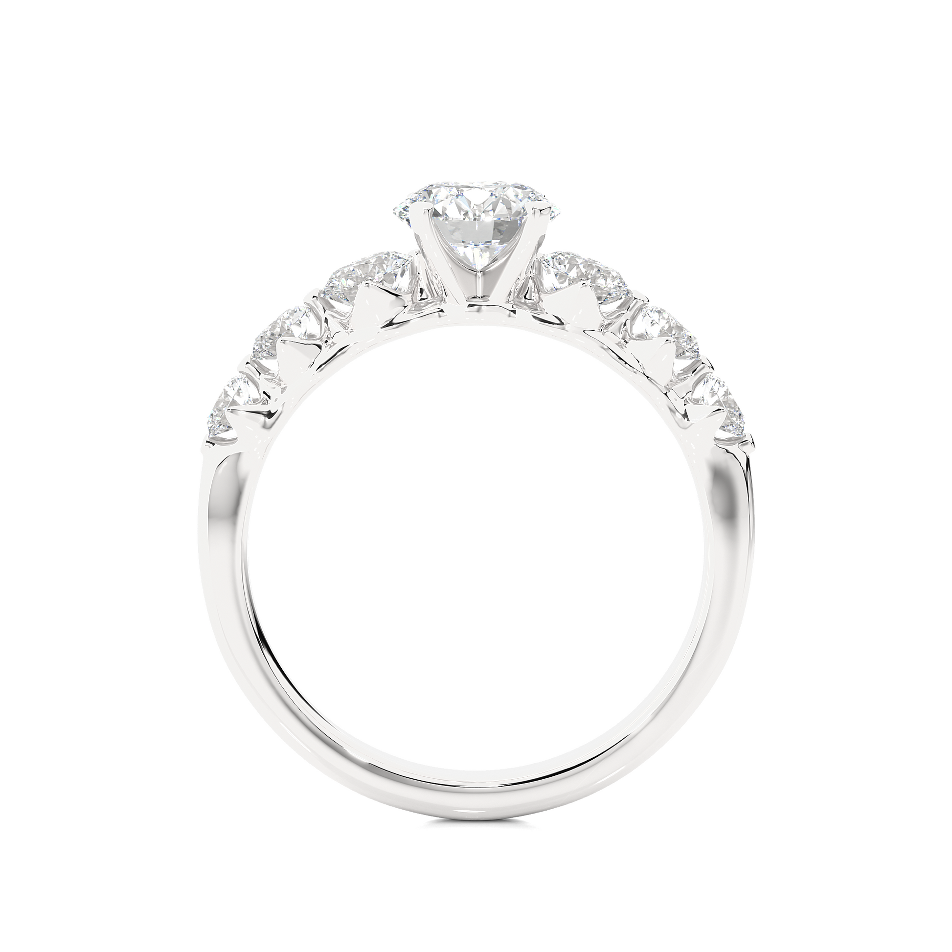 0.7+0.41+0.20+0.16 Ct Round Diamond Ring