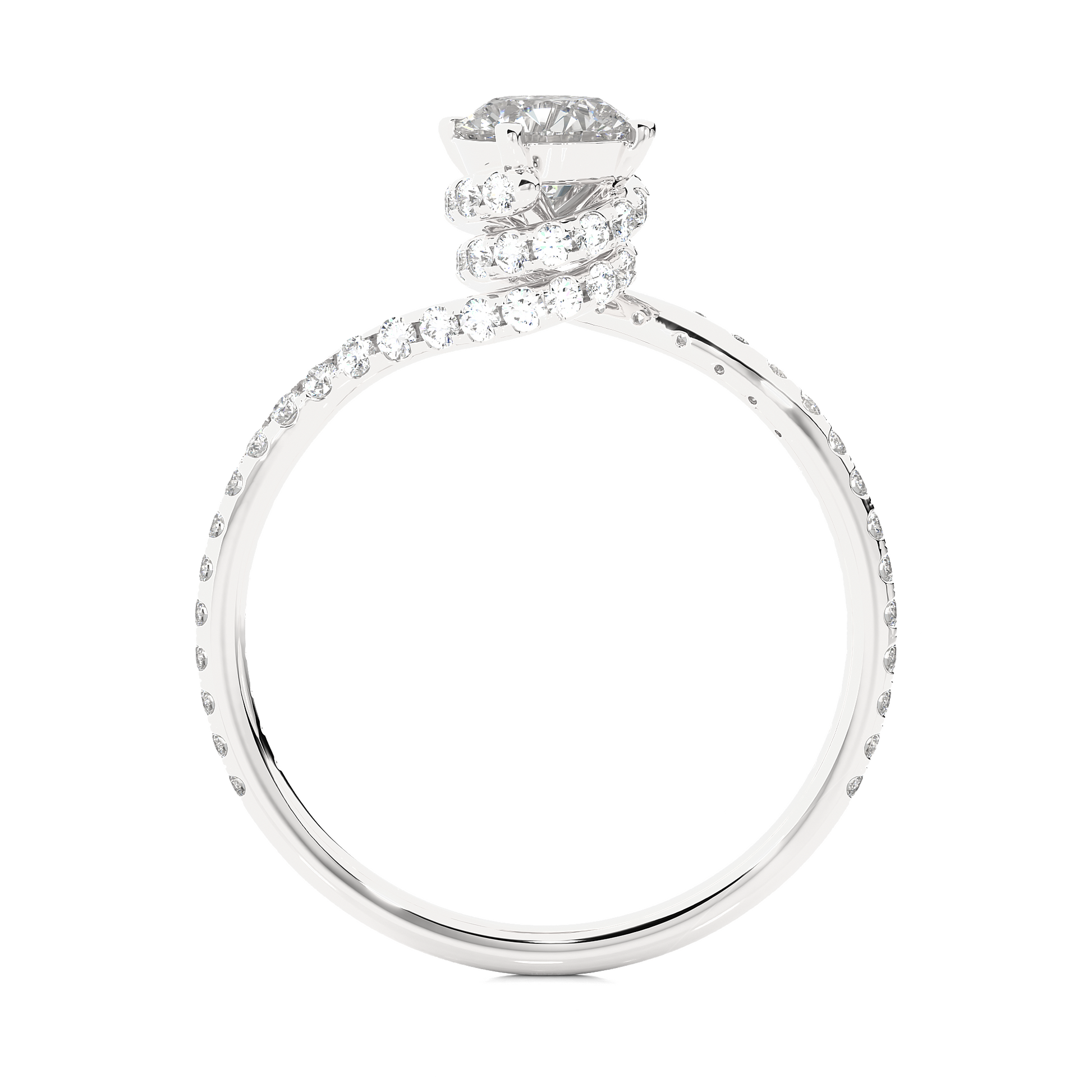 Elysian Twist Round Premium Lab Grown Diamond Ring