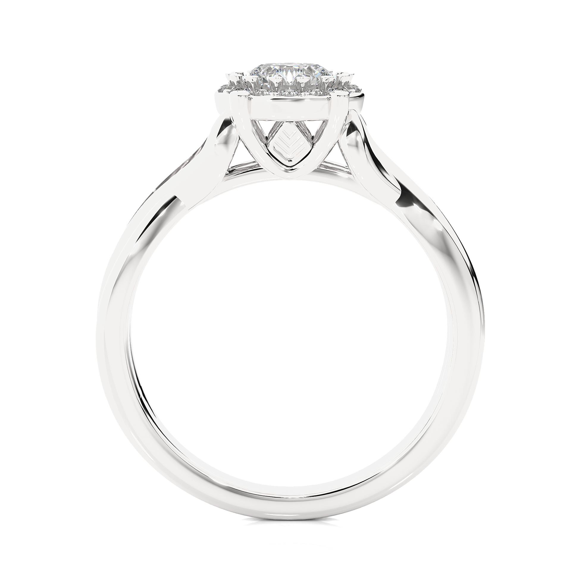 0.6+0.24 Ct Round Diamond Ring