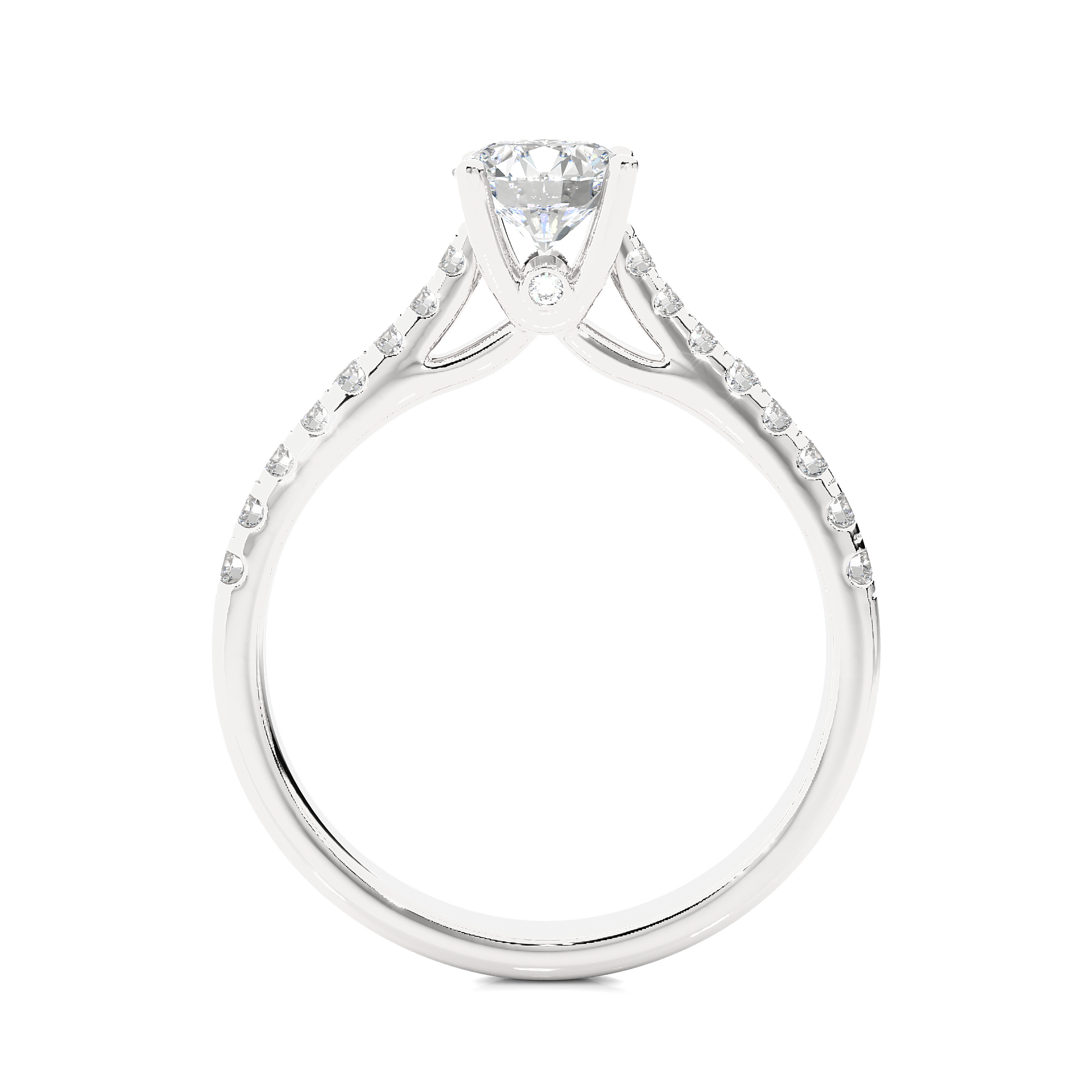 0.6+0.26 Ct Round Diamond Ring