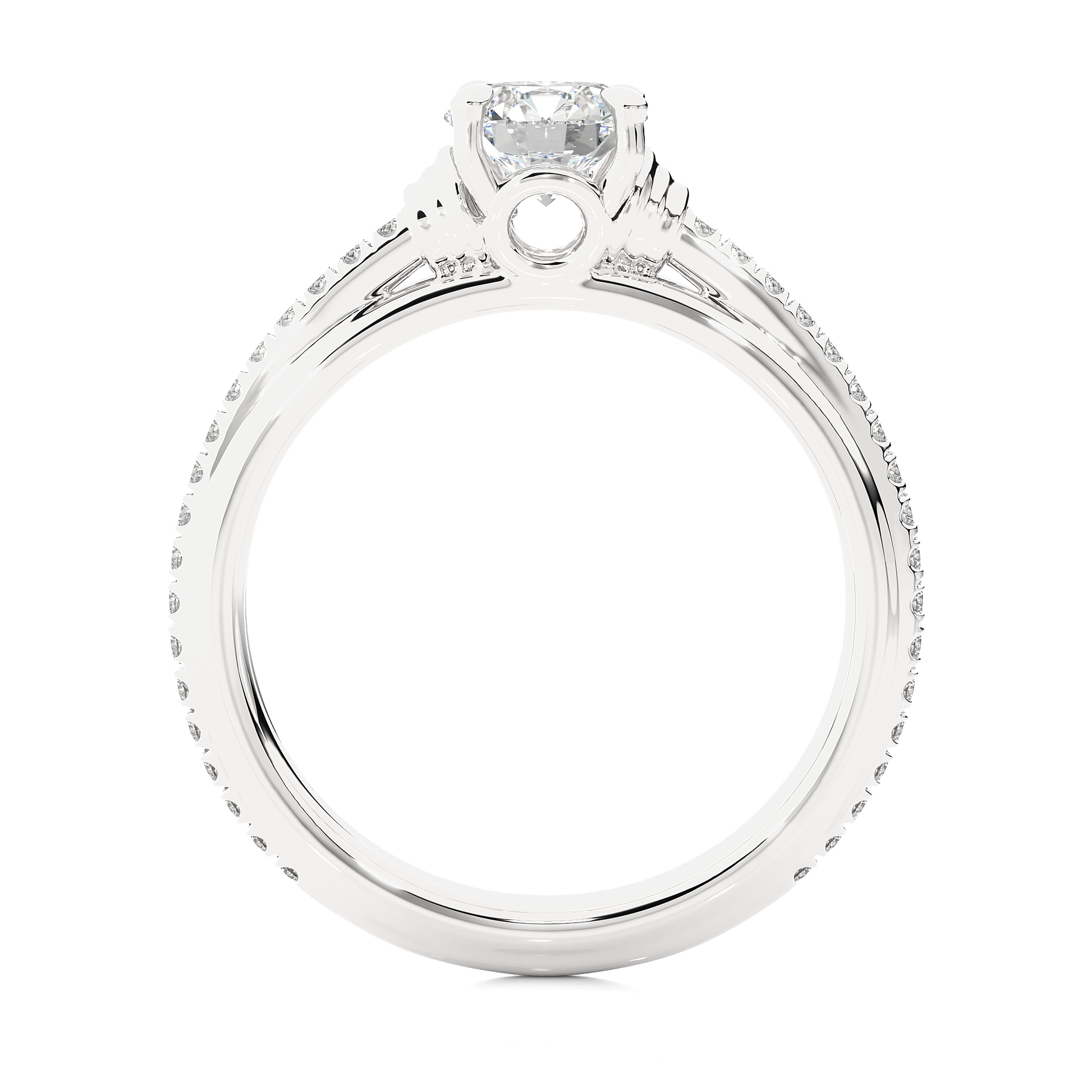 1+0.23 Ct Round Diamond Ring