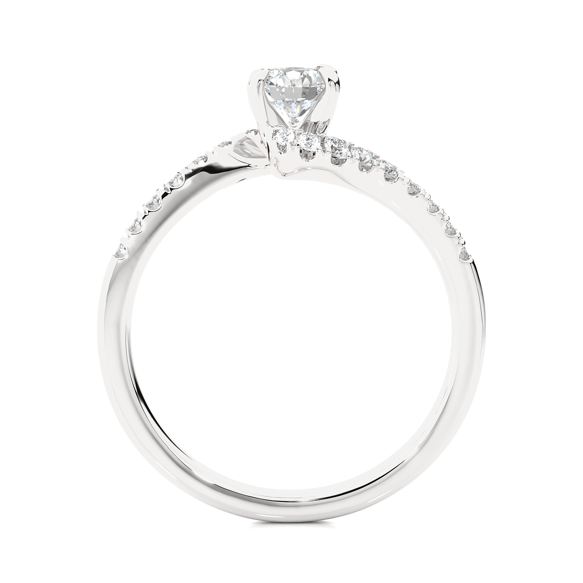 0.5+0.16 Ct Round Diamond Ring