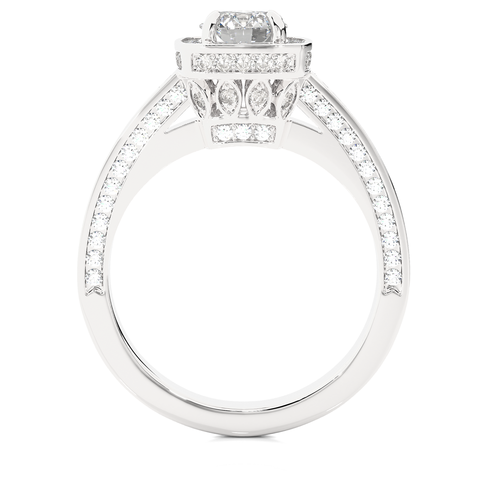 0.7+0.76 Ct Round Diamond Ring