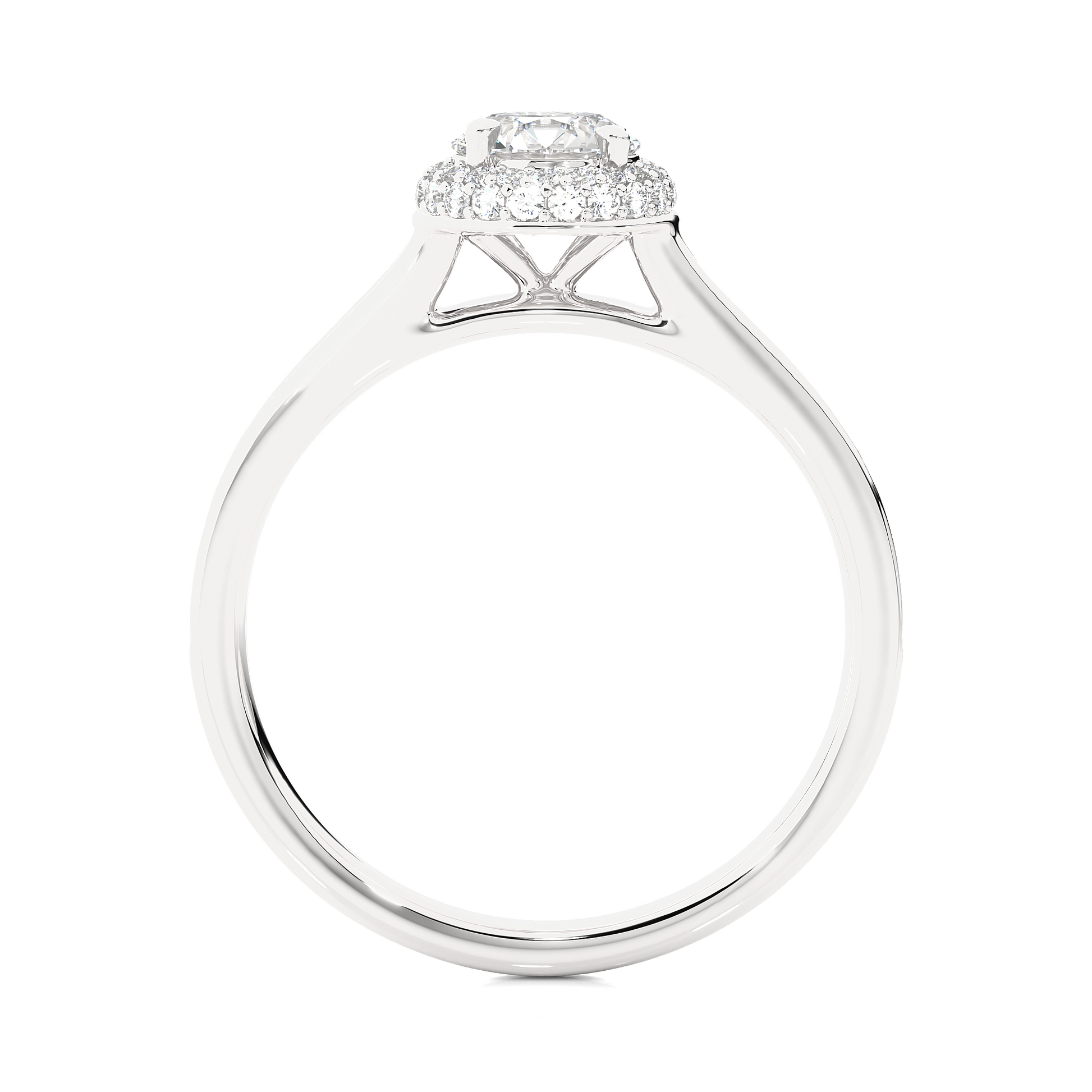 0.6+0.34 Ct Round Diamond Ring