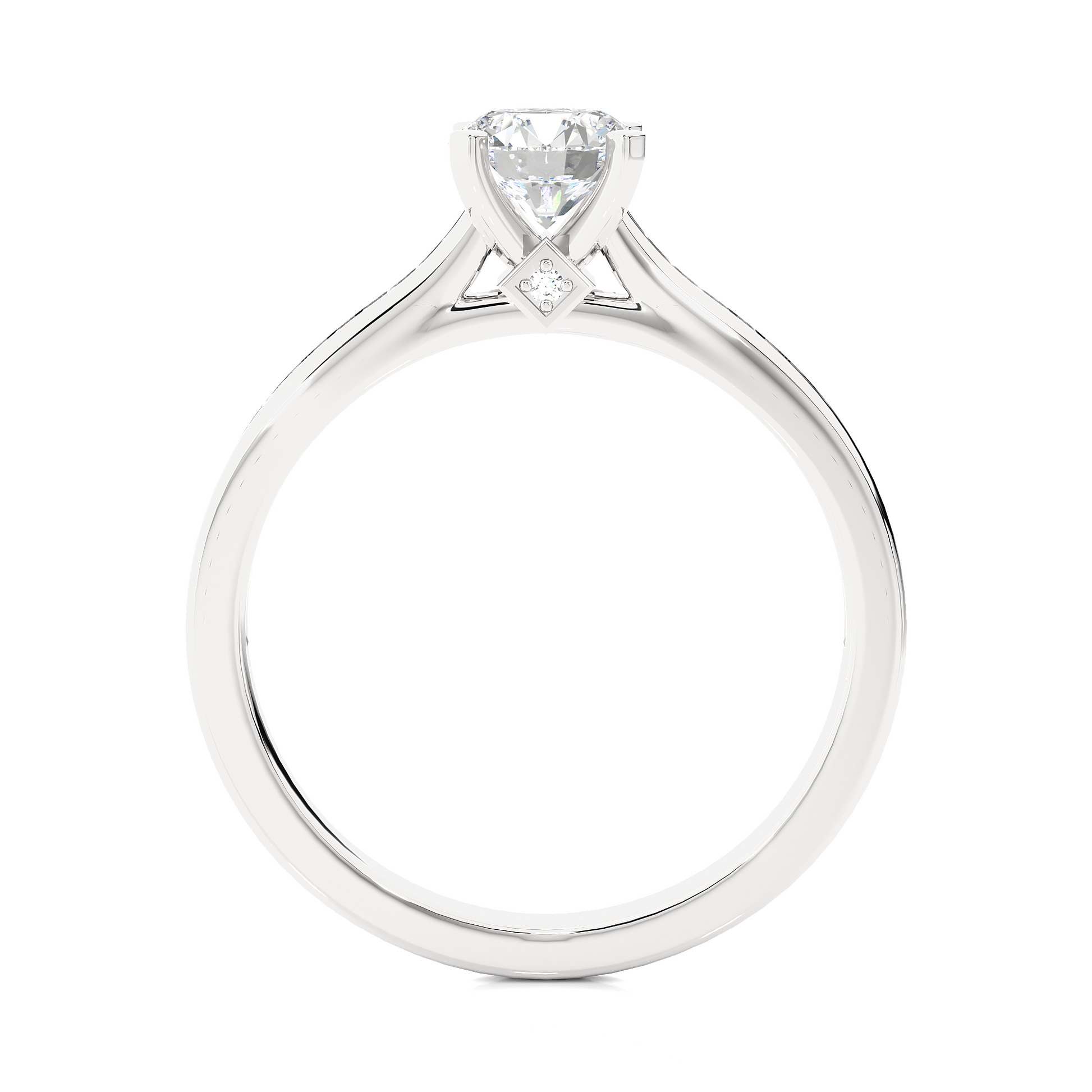 0.7 + 0.09  Ct Round Diamond Ring