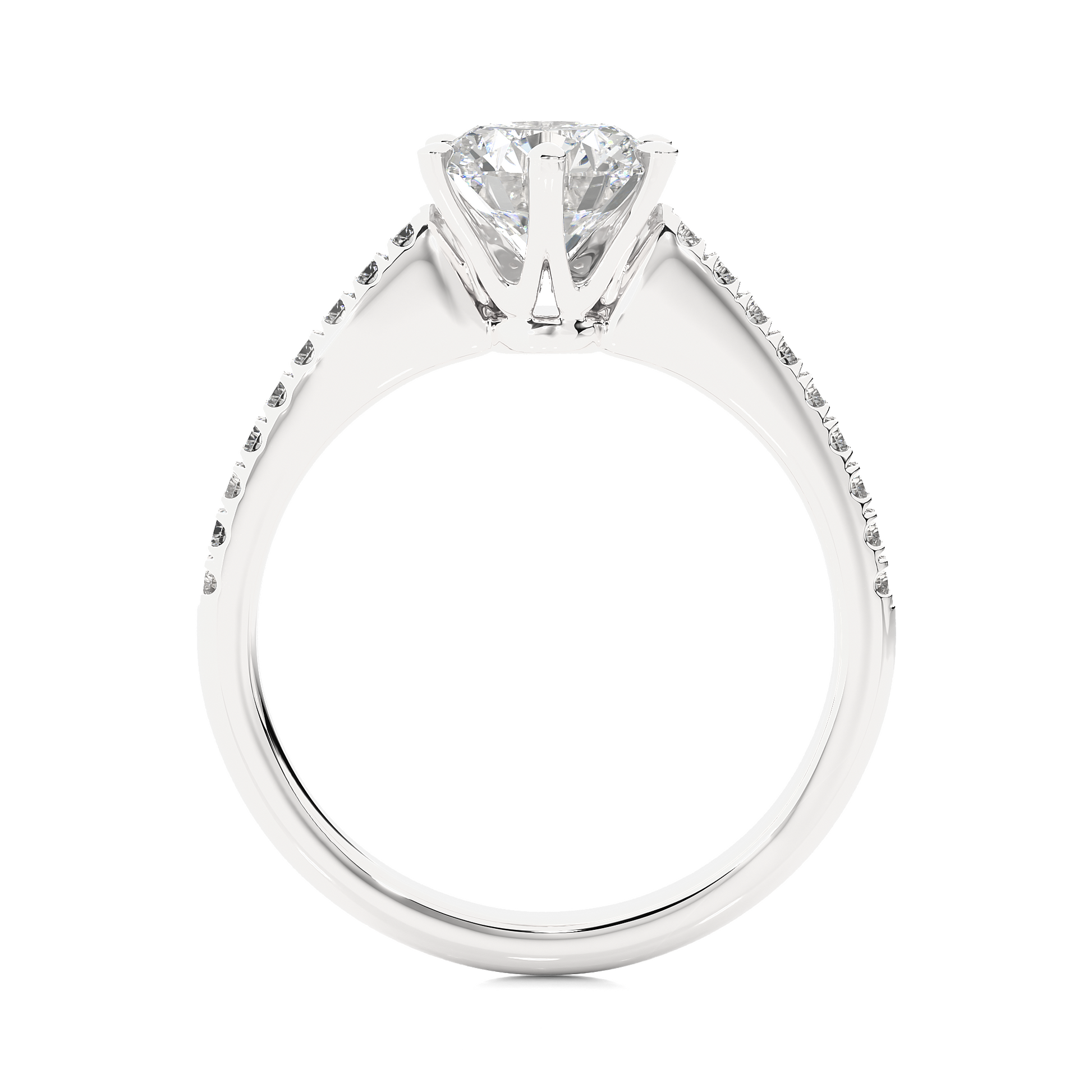 1.3+0.18 Ct Round Diamond Ring