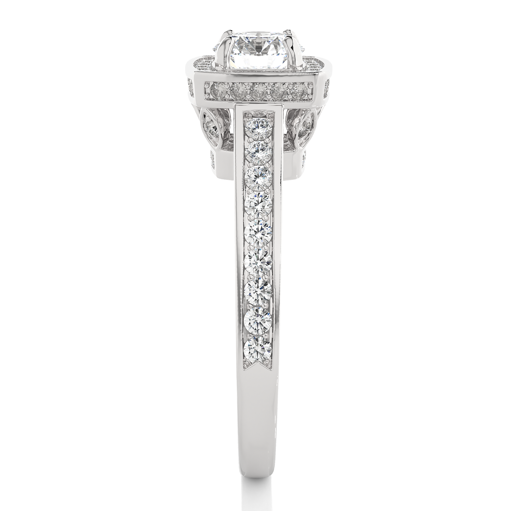 0.7+0.76 Ct Round Diamond Ring