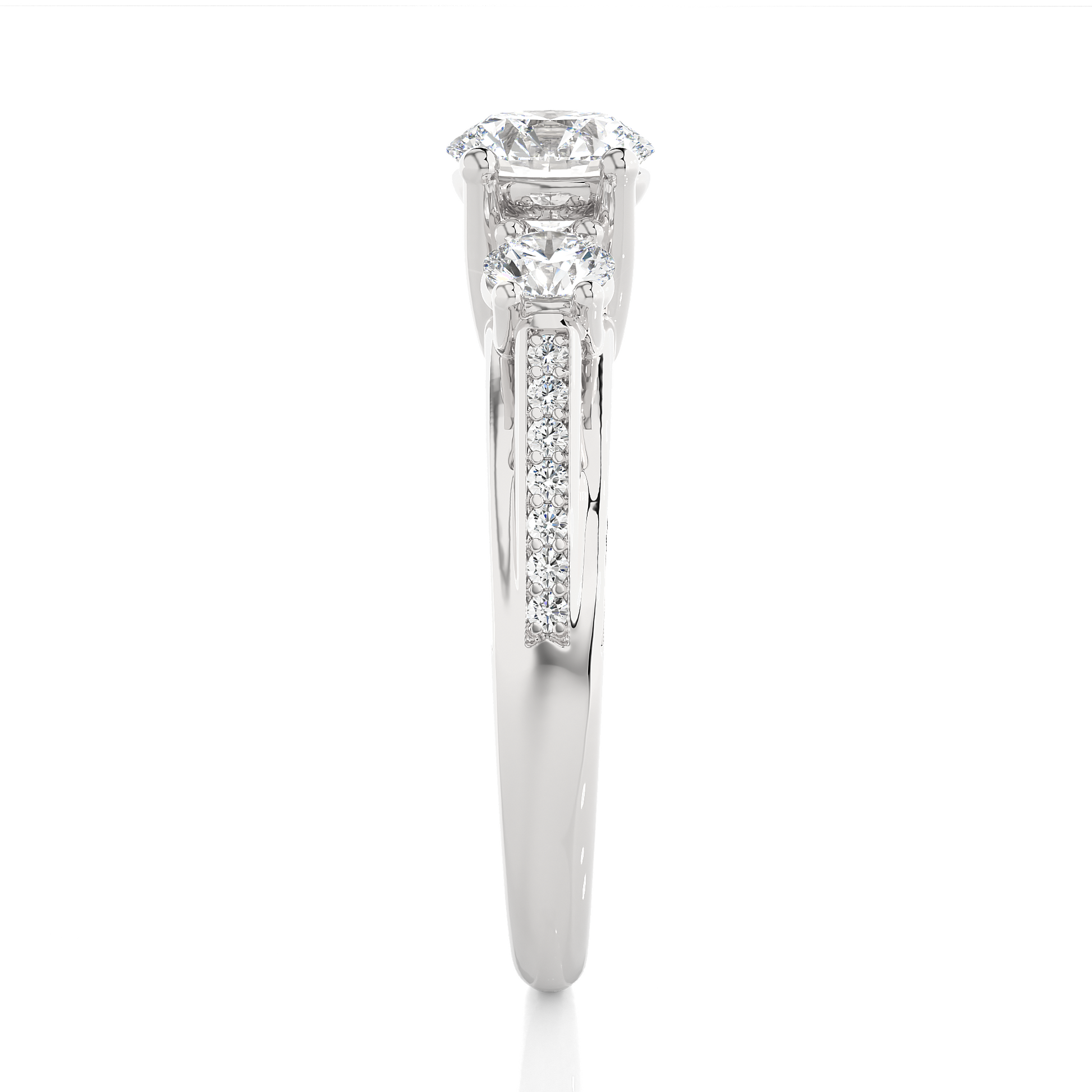 Steadfast Union Ring - Premium Trilogy Ring Made with Lab Grown Diamond and Gold