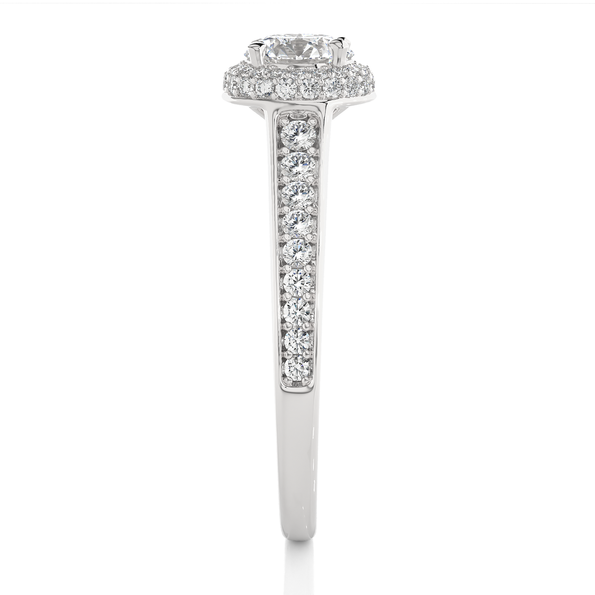 0.6+0.34 Ct Round Diamond Ring