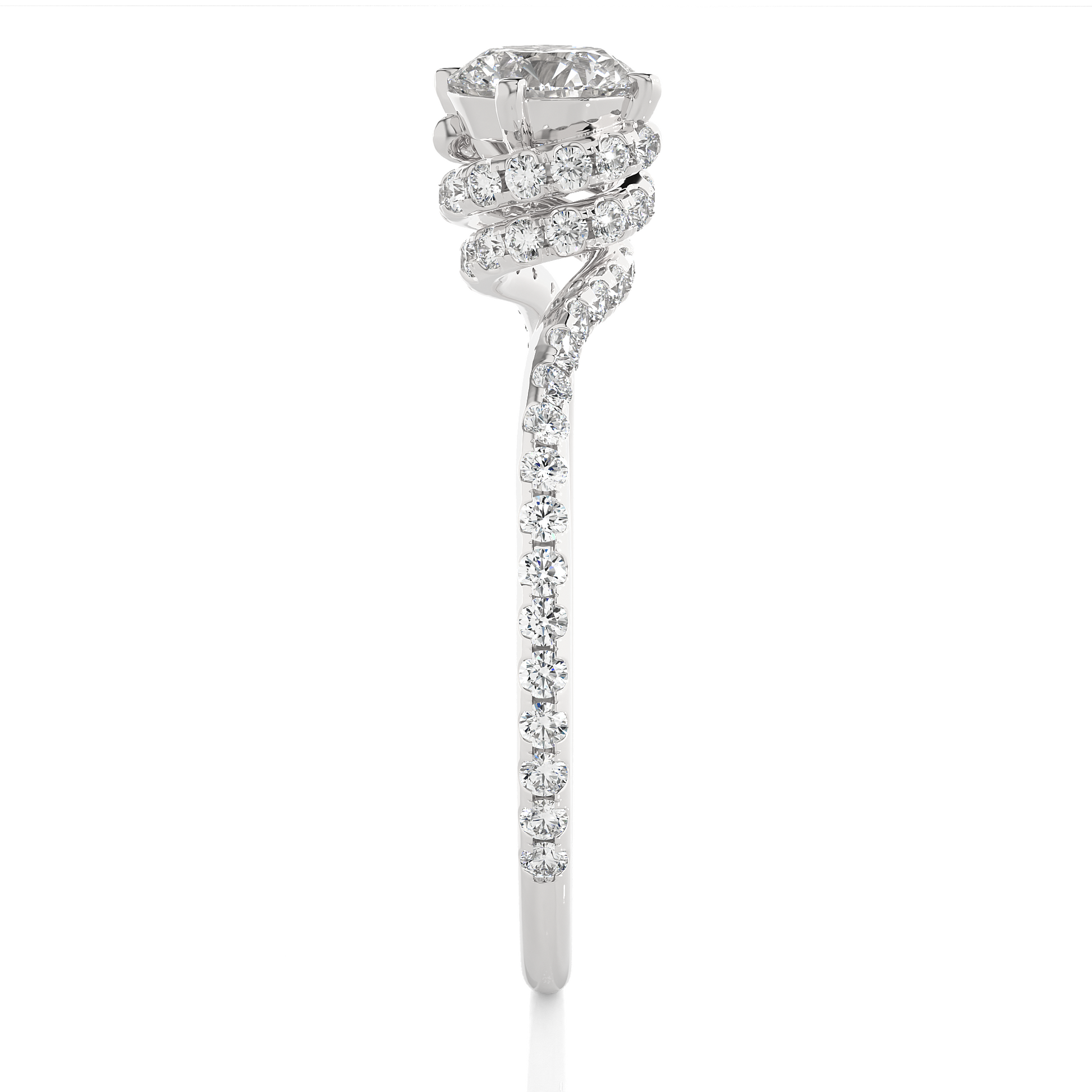 Elysian Twist Round Premium Lab Grown Diamond Ring