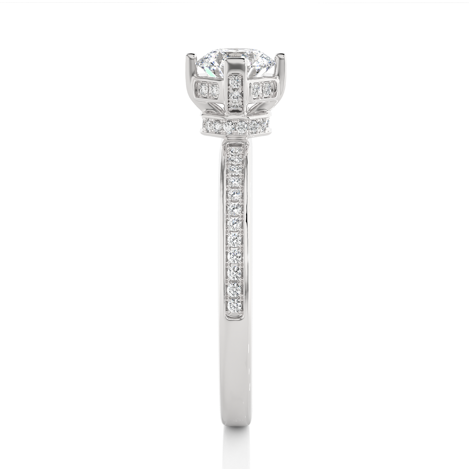 0.6+0.19 Ct Round Diamond Ring