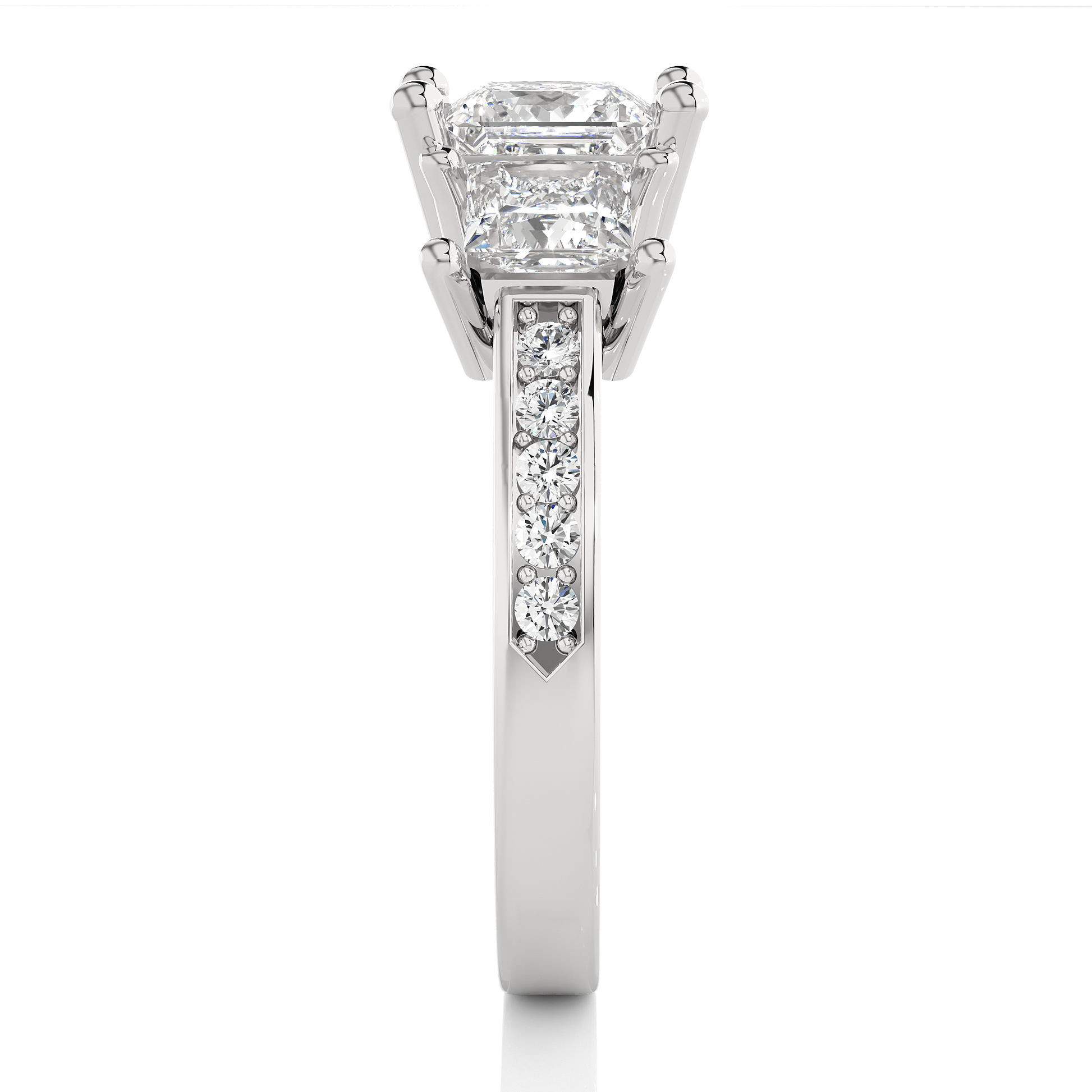 Eternal Fidelity Trilogy Ring made with Lab Grown Diamonds and Fine Gold