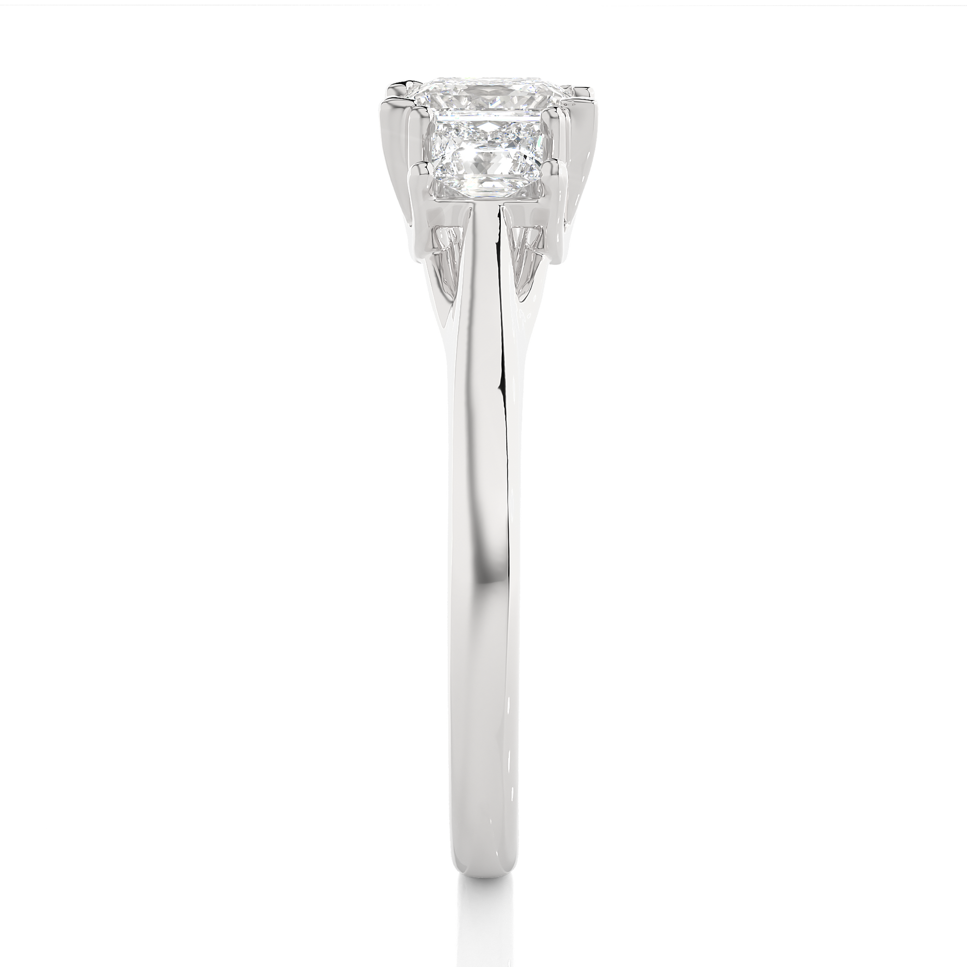 Serene Covenant Ring - Premium Trilogy Ring made with Fine Gold and Lab Grown Diamonds