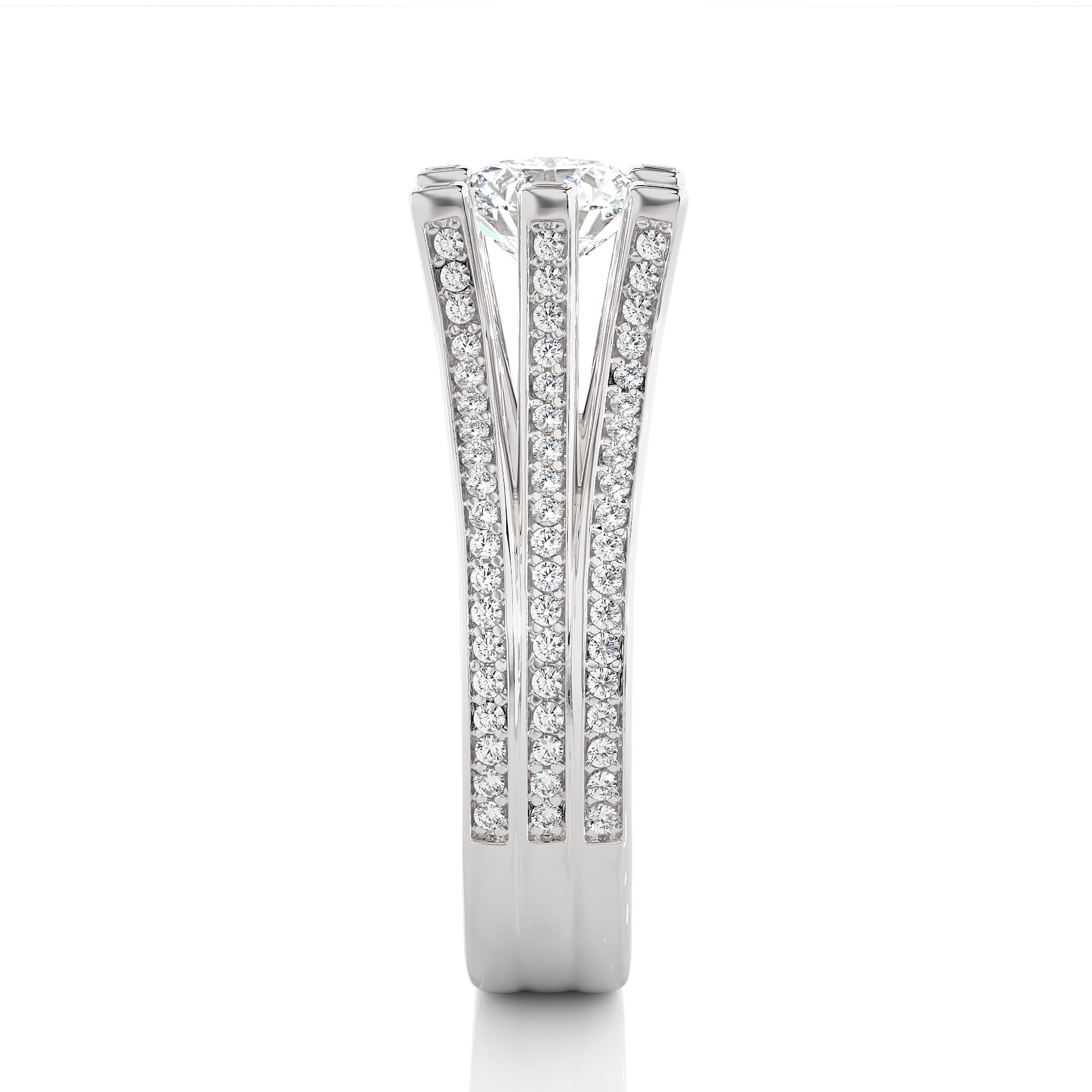 1+0.44 Ct Round Diamond Ring