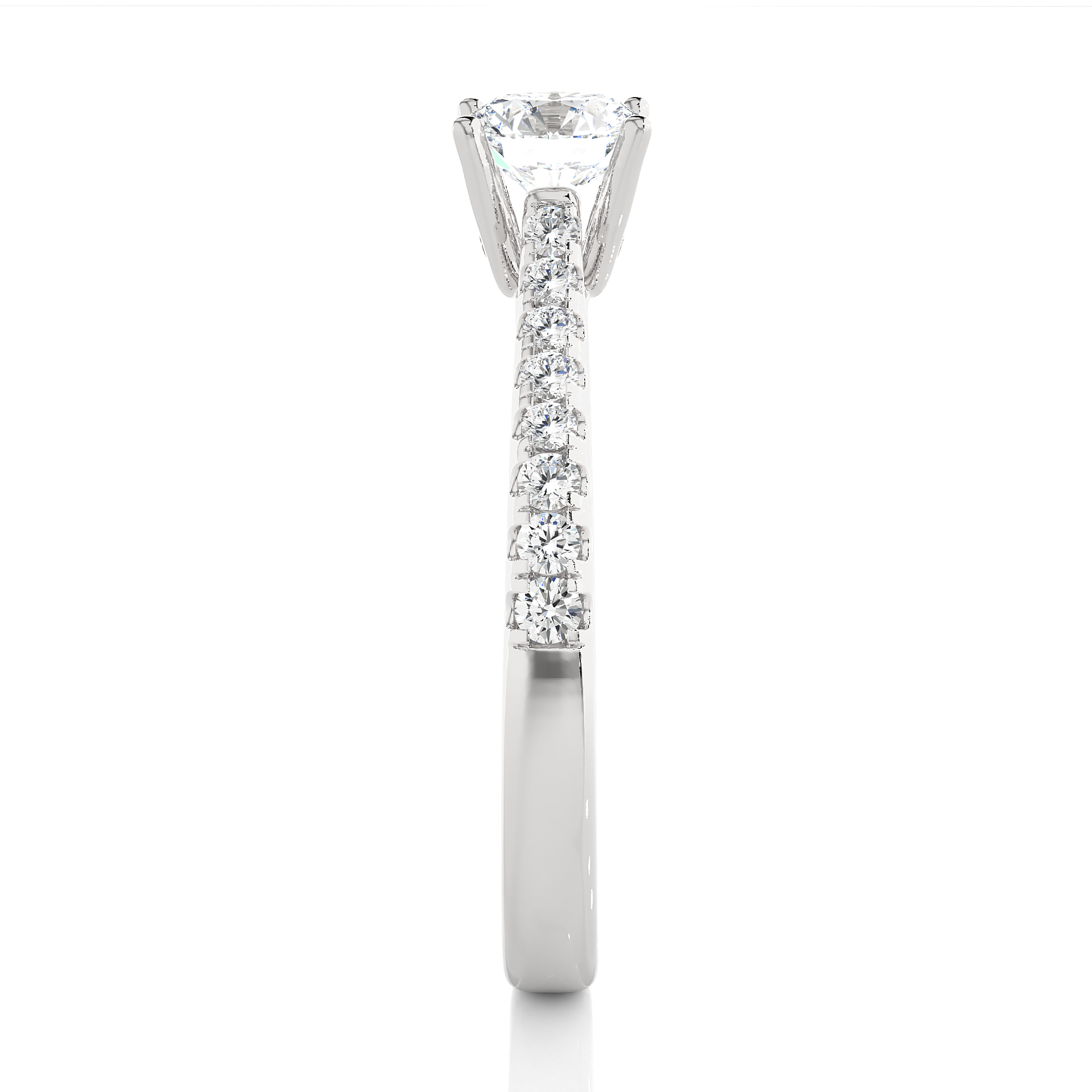 0.6+0.26 Ct Round Diamond Ring