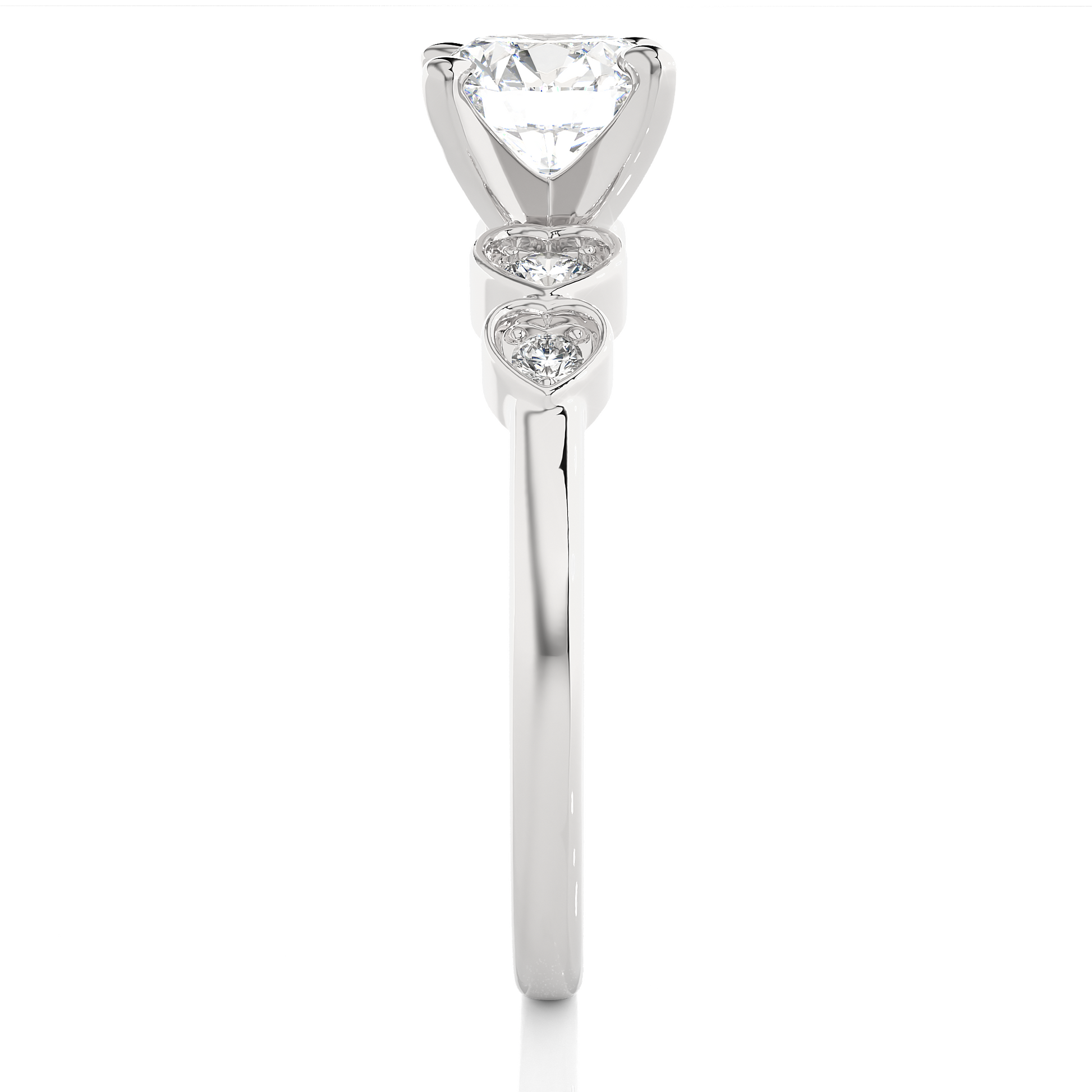 1.1+0.16 Ct Round Diamond Ring