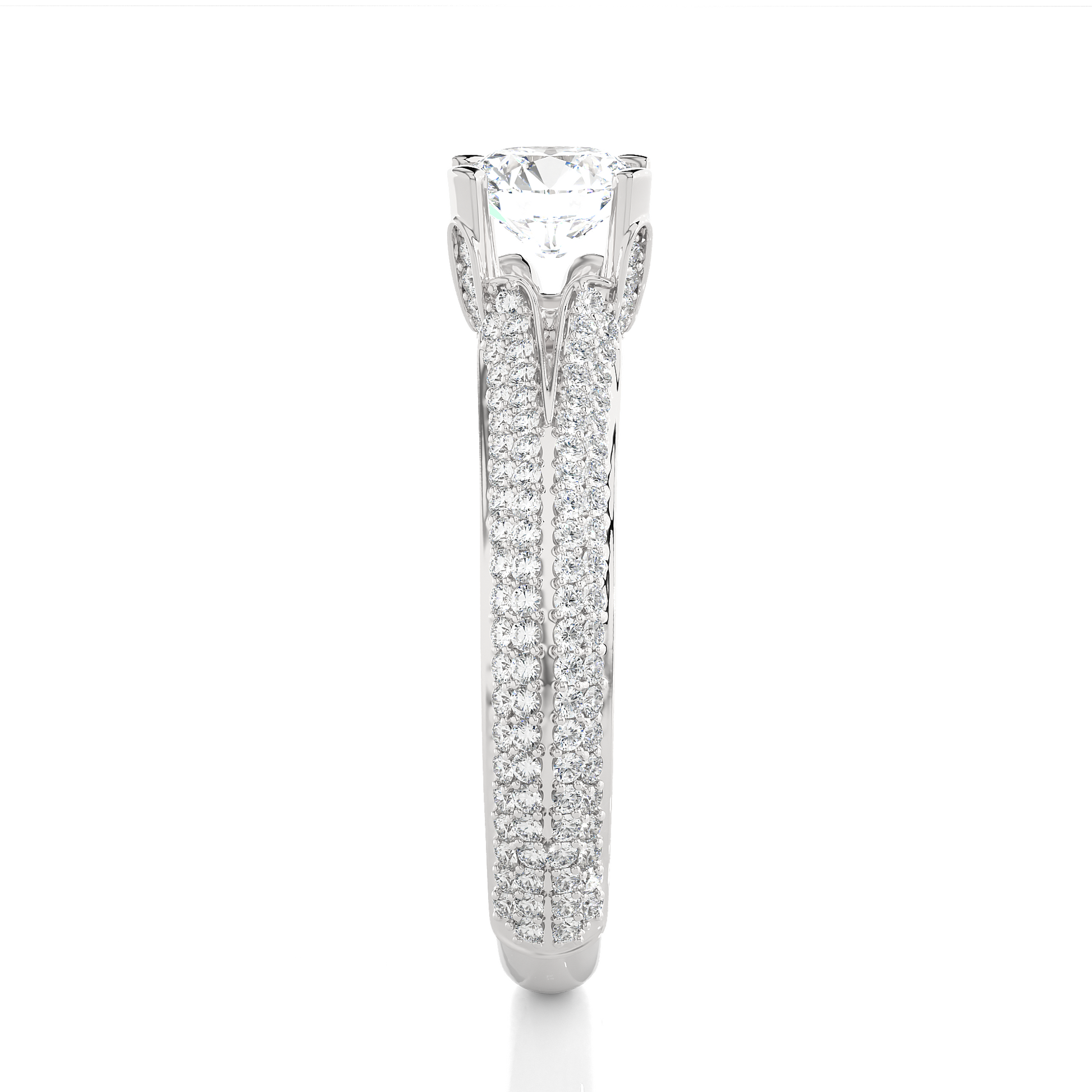 0.6+0.54 Ct Round Diamond Ring