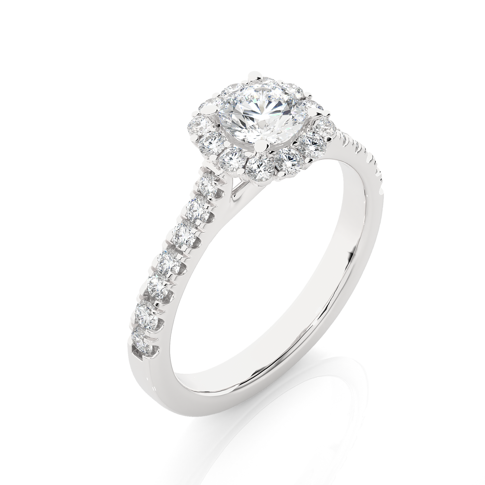 0.6+0.52 Ct Round Diamond Ring