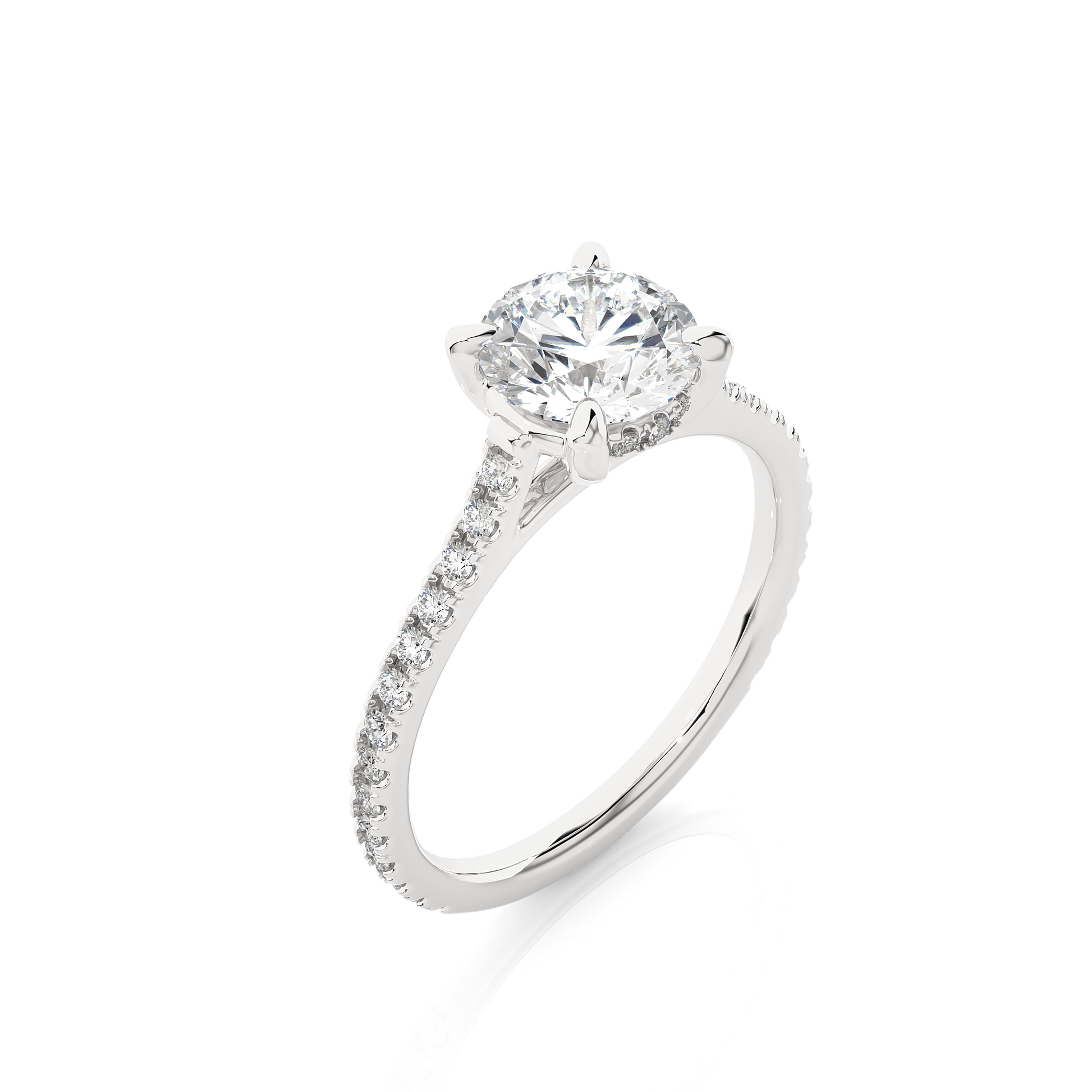 1.2+0.35 Ct Round Diamond Ring