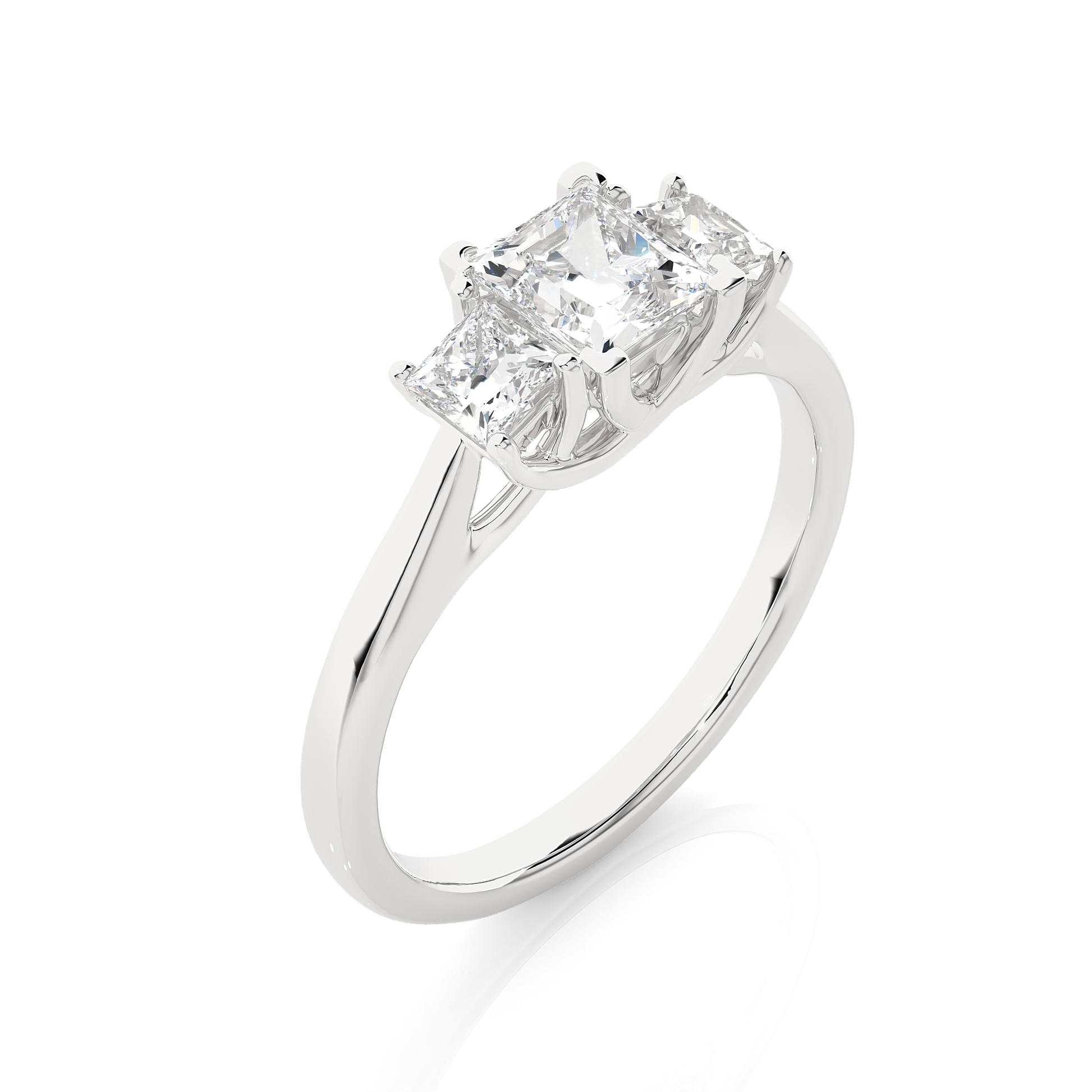 Serene Covenant Ring - Premium Trilogy Ring made with Fine Gold and Lab Grown Diamonds
