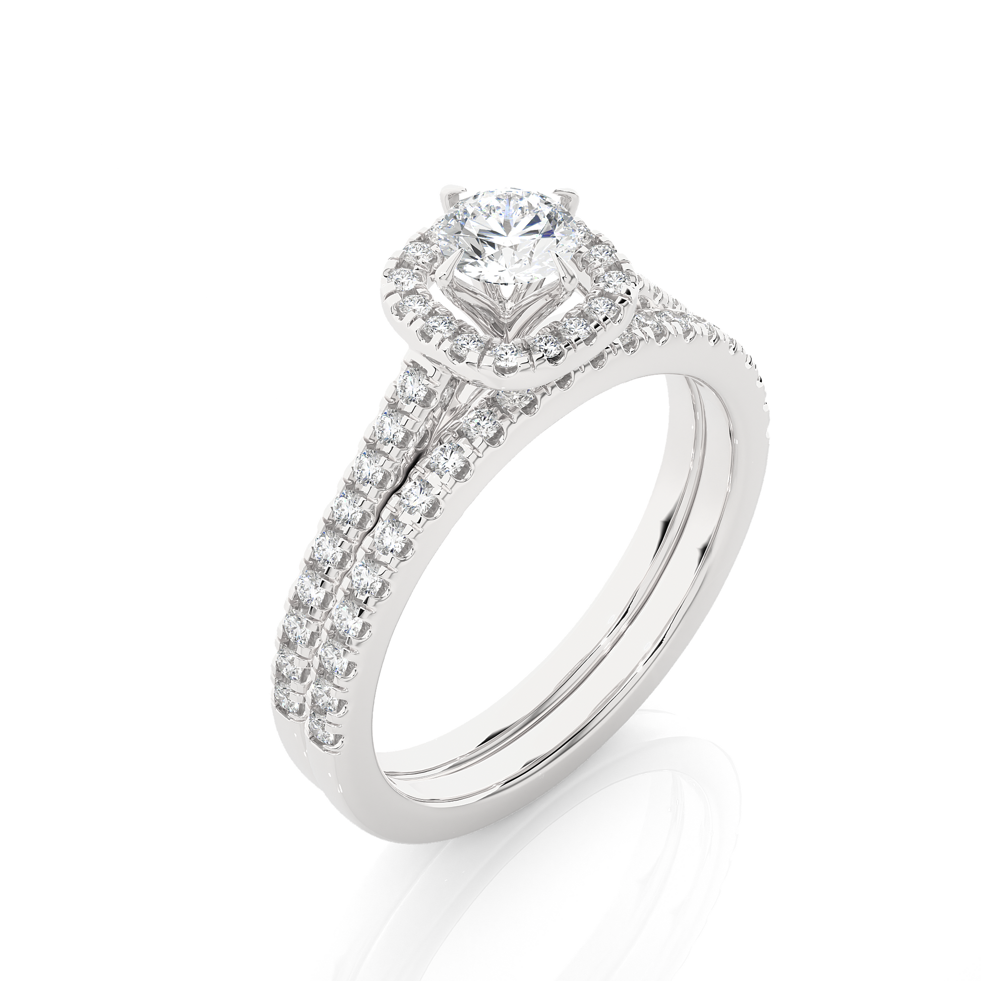 0.8+0.50 Ct Round Diamond Ring