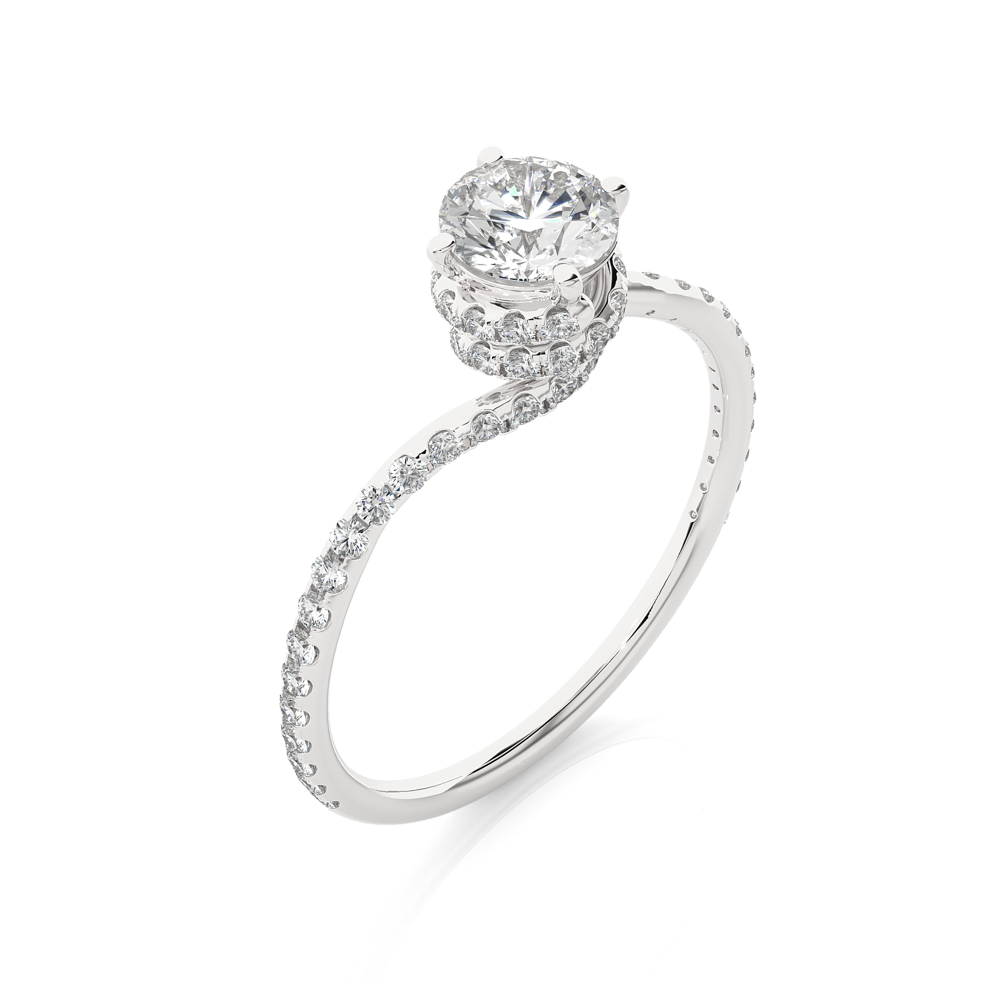 Elysian Twist Round Premium Lab Grown Diamond Ring