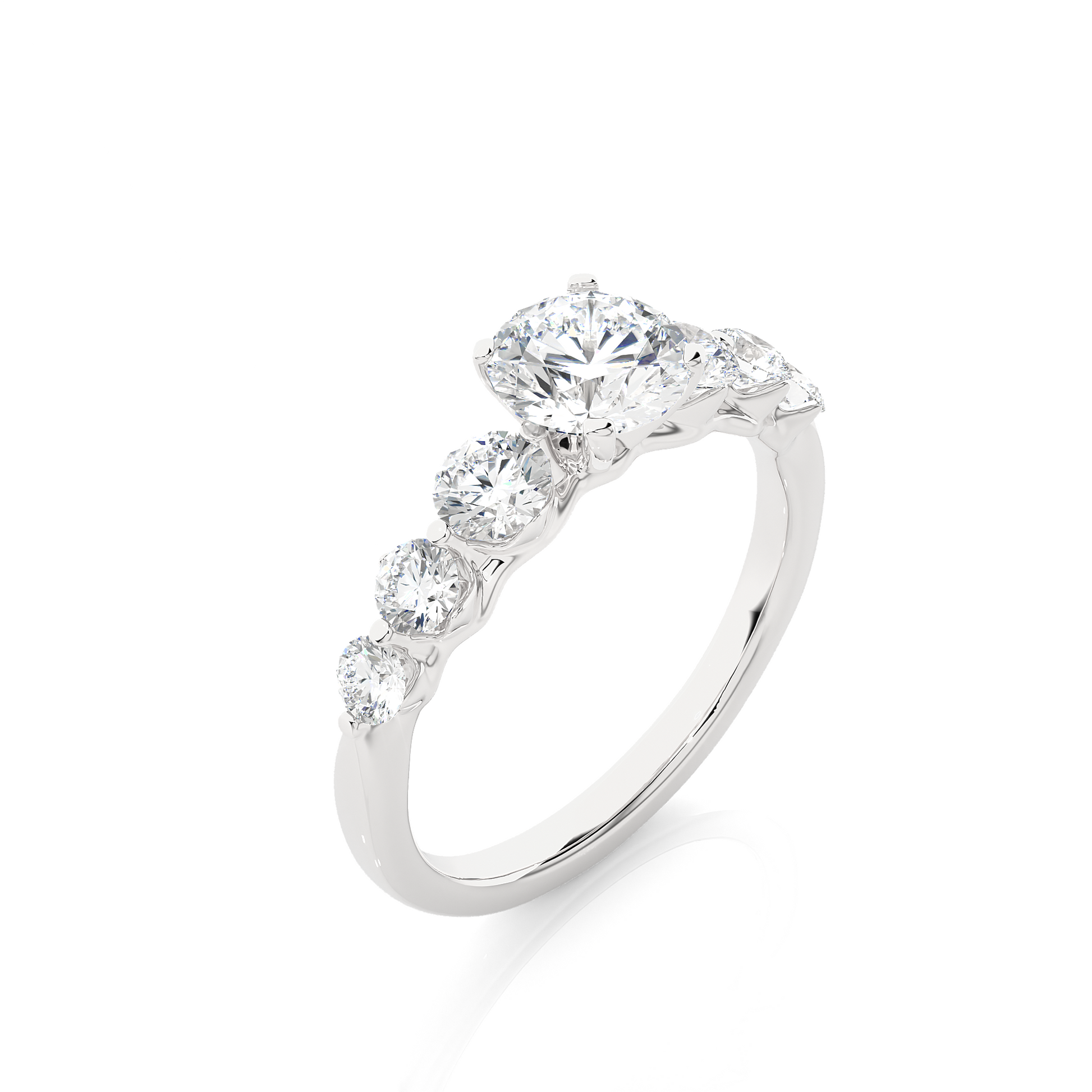 0.7+0.41+0.20+0.16 Ct Round Diamond Ring