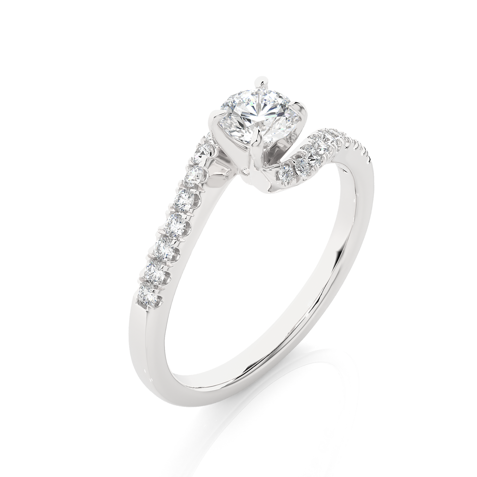 0.5+0.16 Ct Round Diamond Ring
