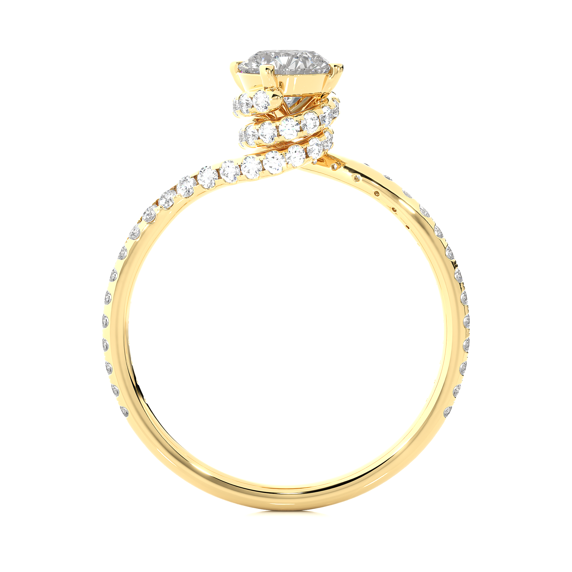 Elysian Twist Round Premium Lab Grown Diamond Ring