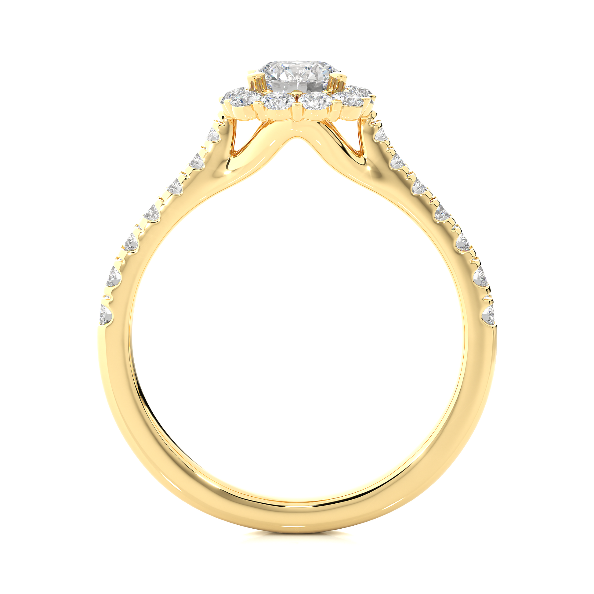 0.6+0.52 Ct Round Diamond Ring