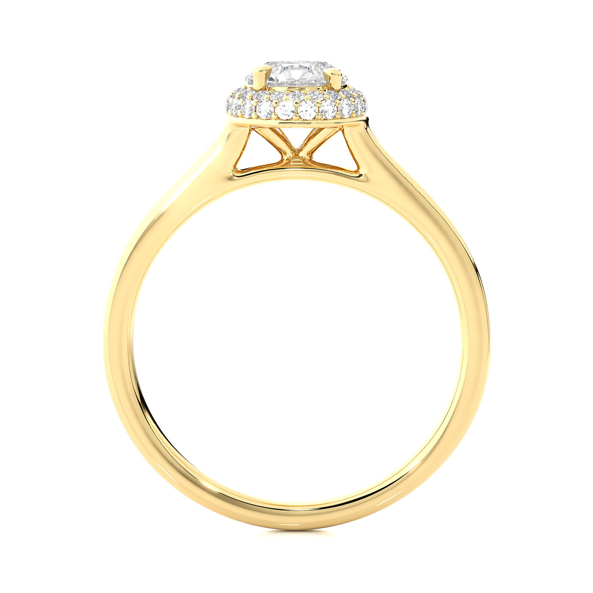 0.6+0.34 Ct Round Diamond Ring