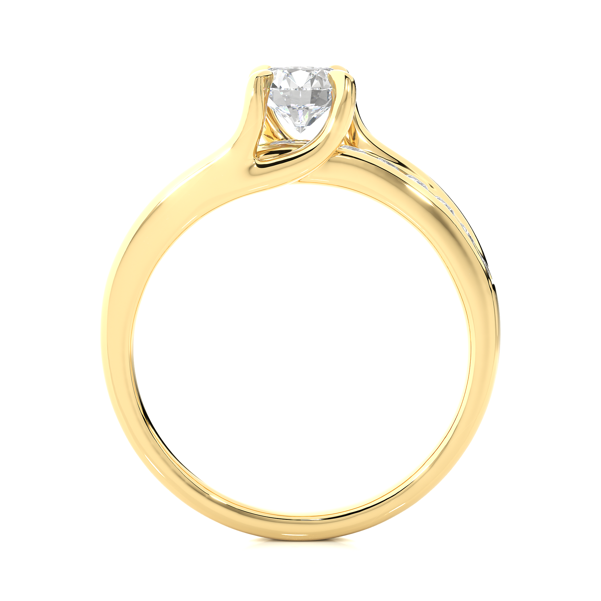 0.7+0.31 Ct Round Diamond Ring