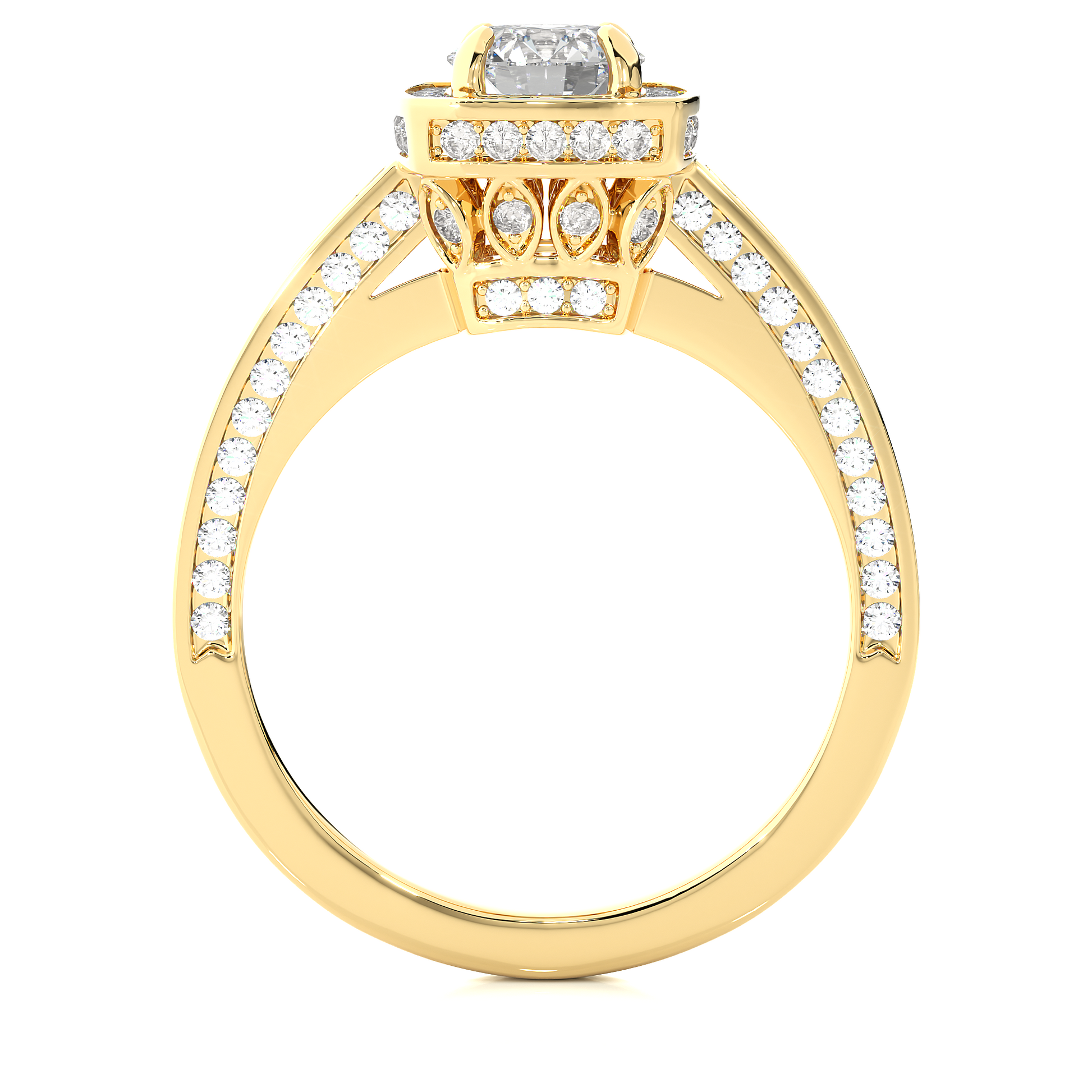 0.7+0.76 Ct Round Diamond Ring