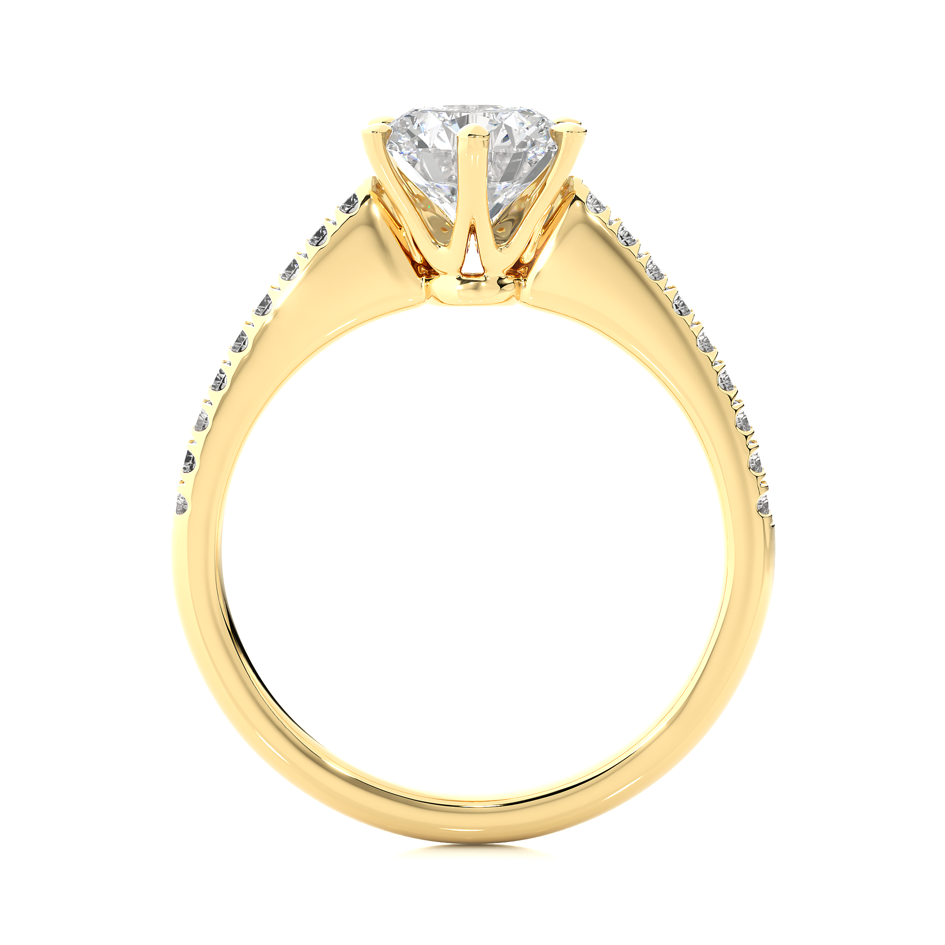 1.3+0.18 Ct Round Diamond Ring