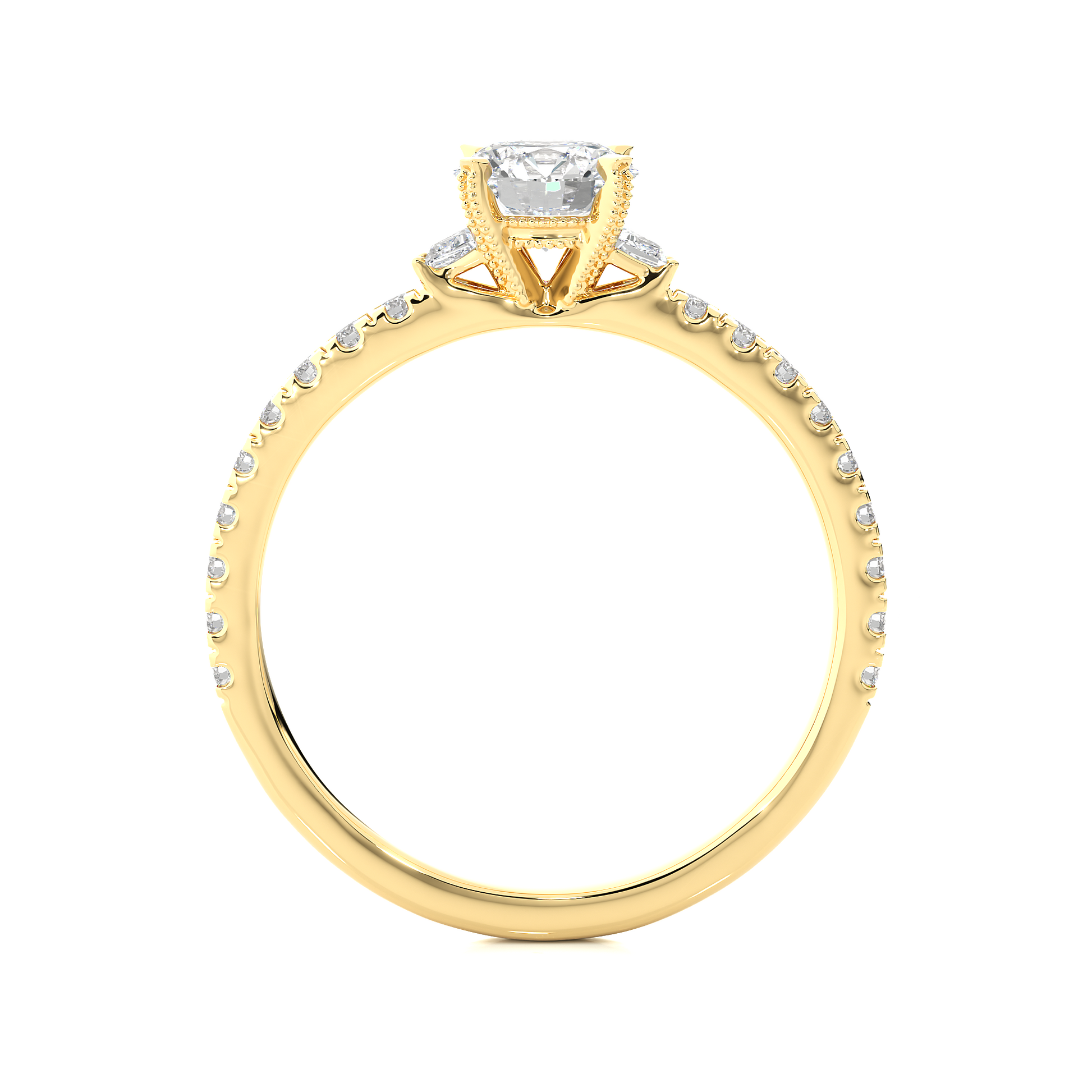 Gracious Pledge Trilogy Ring made with Lab Grown Diamond and Gold