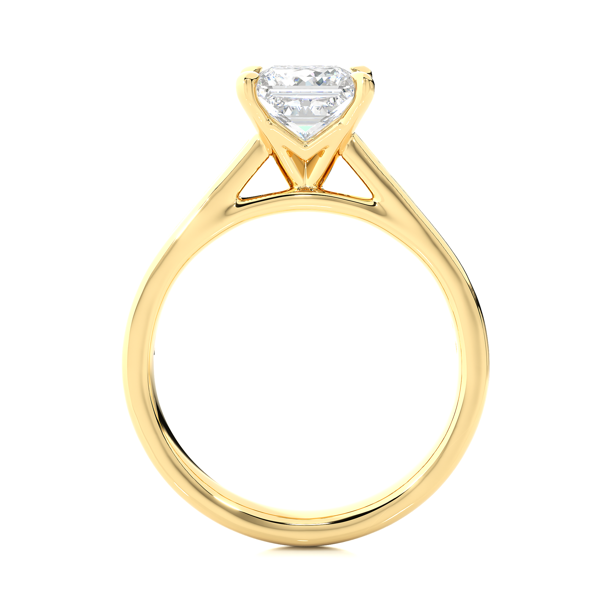 1.5+0.46 Ct Princess Diamond Ring
