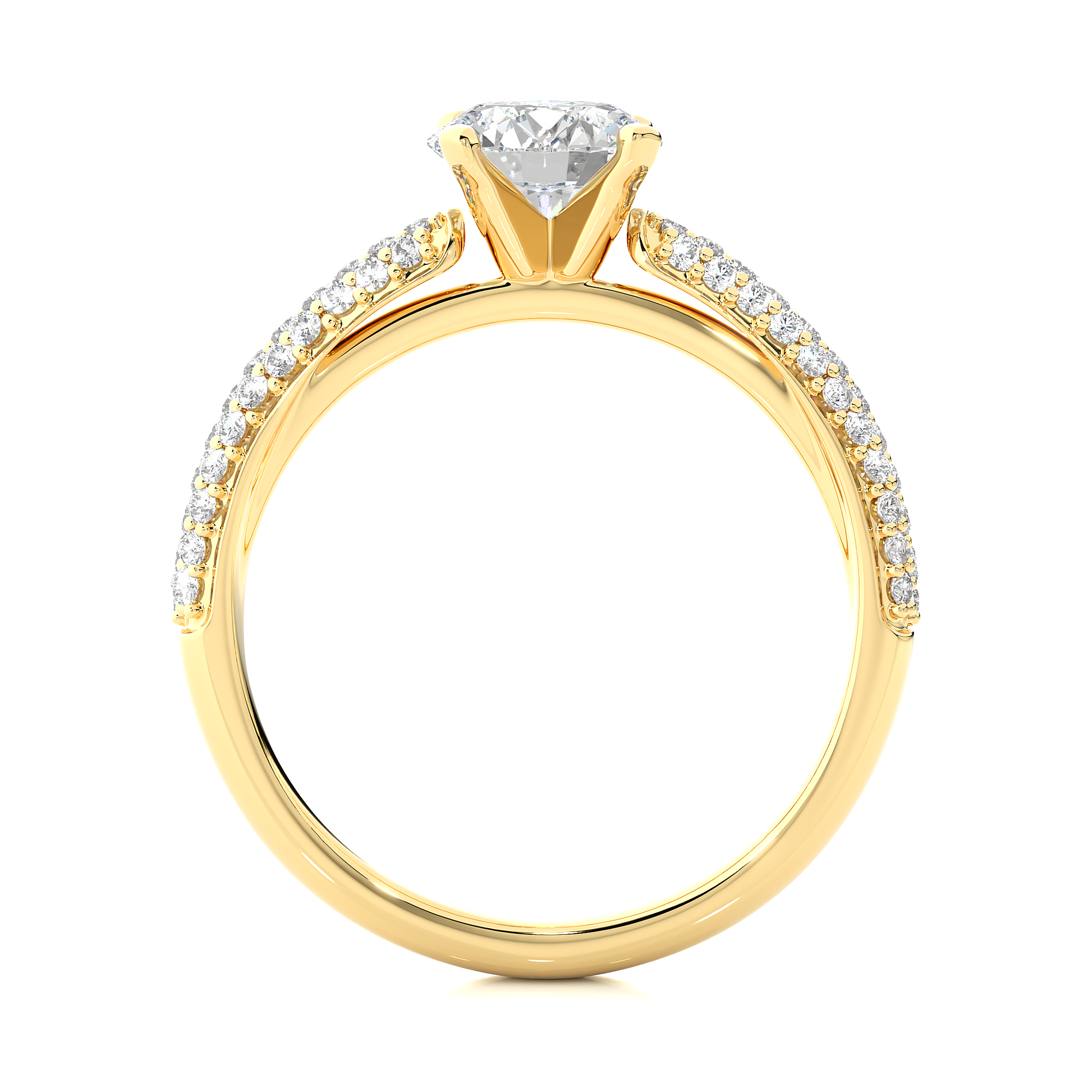 0.8+0.41 Ct Round Diamond Ring